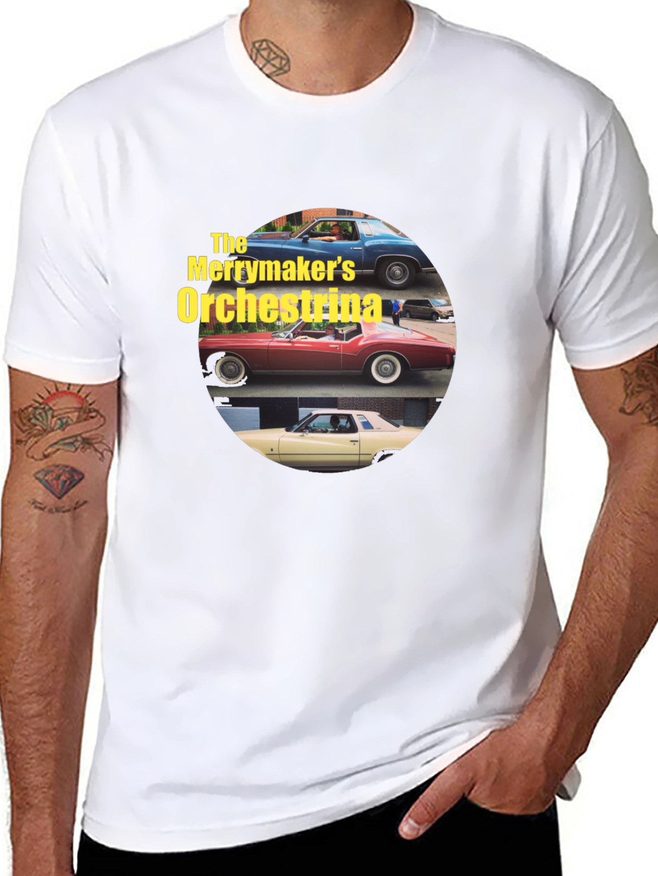 The Merrymakers Orchestrina Car T-Shirt