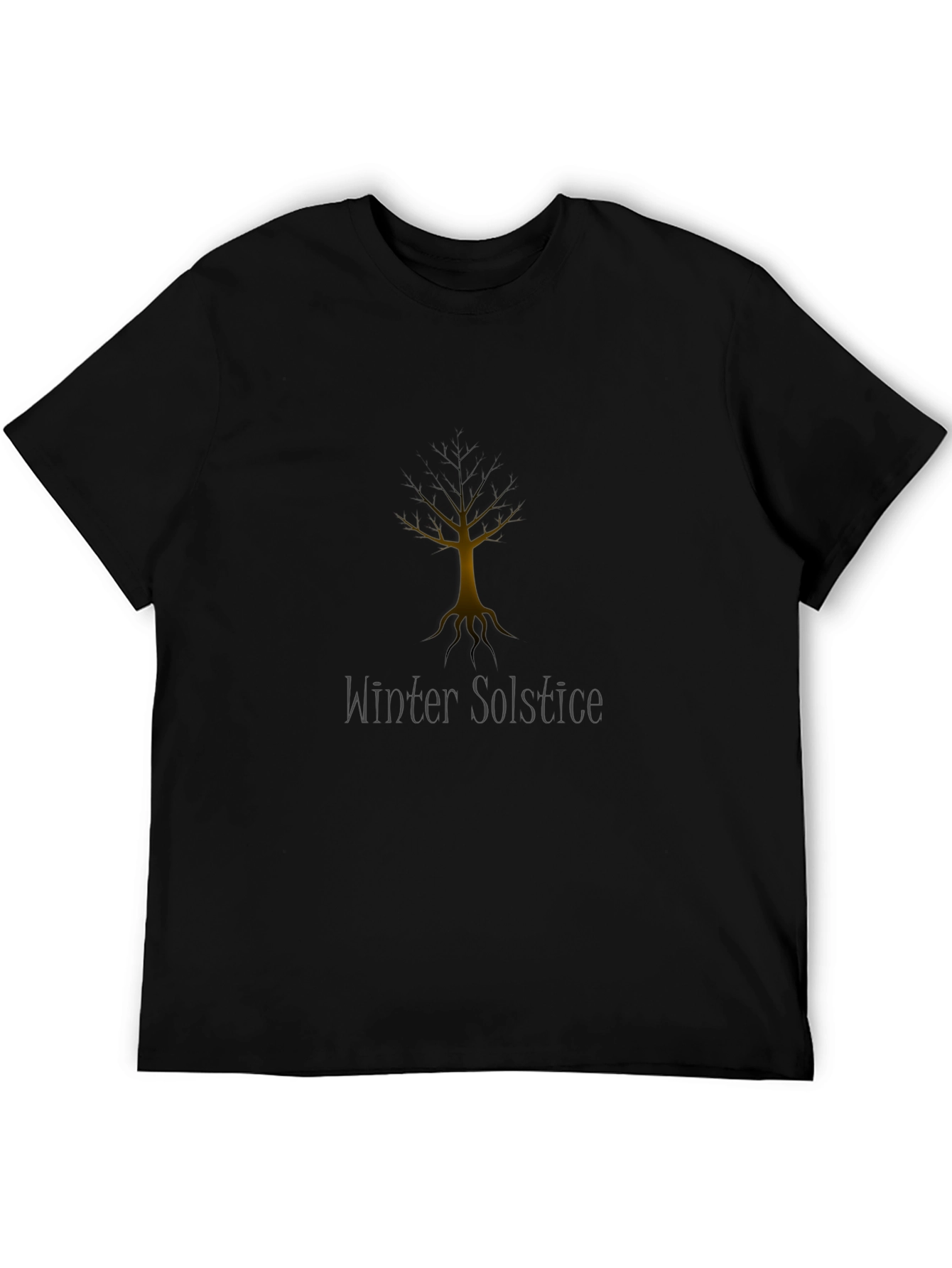 Winter Solstice Tree Graphic Tee - Unisex Black T-Shirt