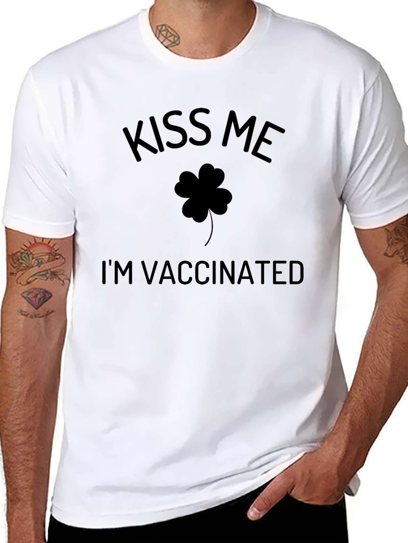 Kiss Me Im Vaccinated T-Shirt - St. Patricks Day