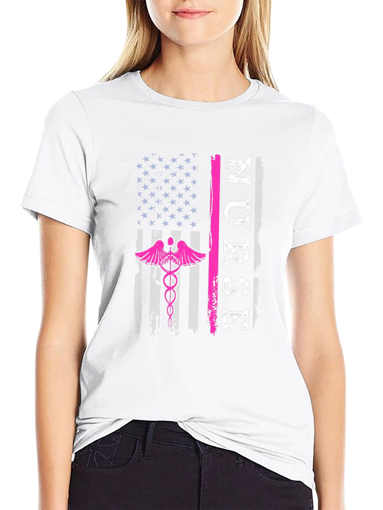 Nurse American Flag T-Shirt