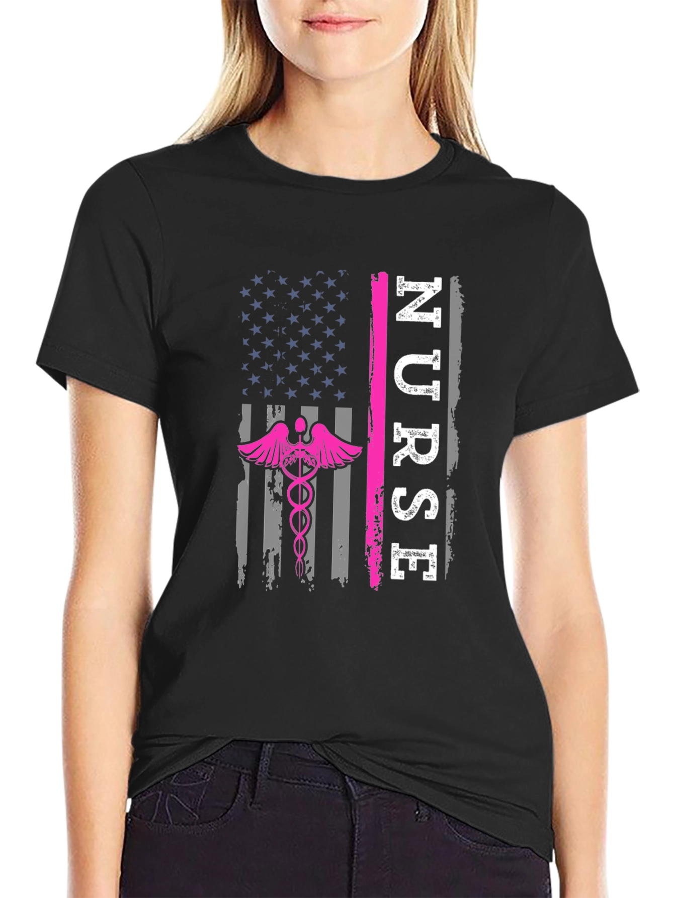 Nurse American Flag T-Shirt