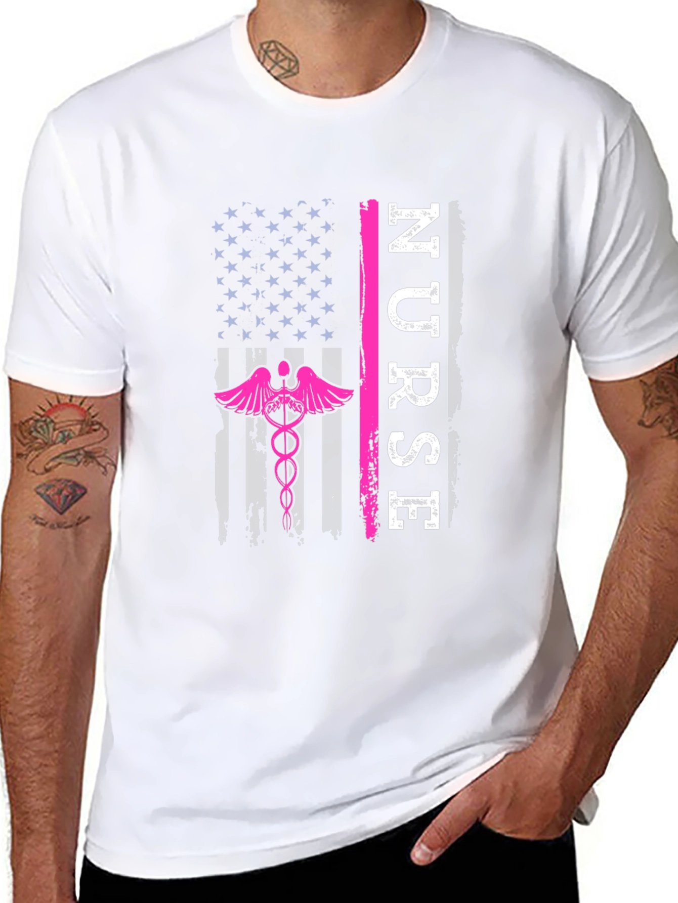 Nurse American Flag T-Shirt