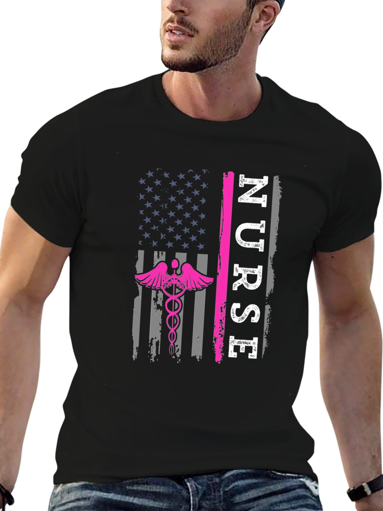 Nurse American Flag T-Shirt