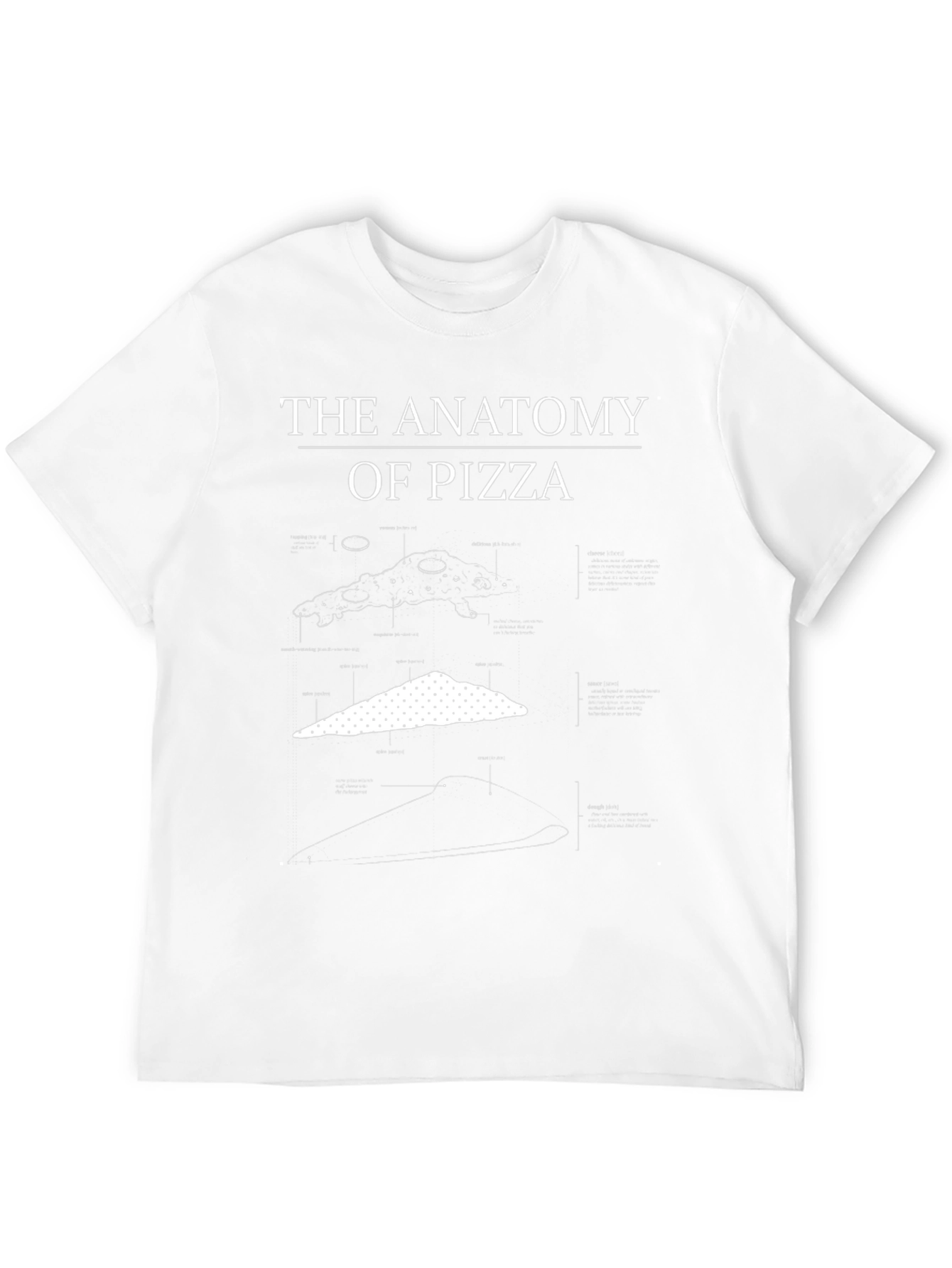 Anatomy of Pizza Graphic T-Shirt - Unisex Crew Neck