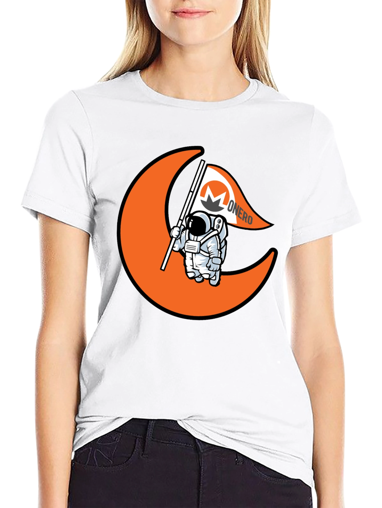 Monero Astronaut T-Shirt - Crypto Fashion