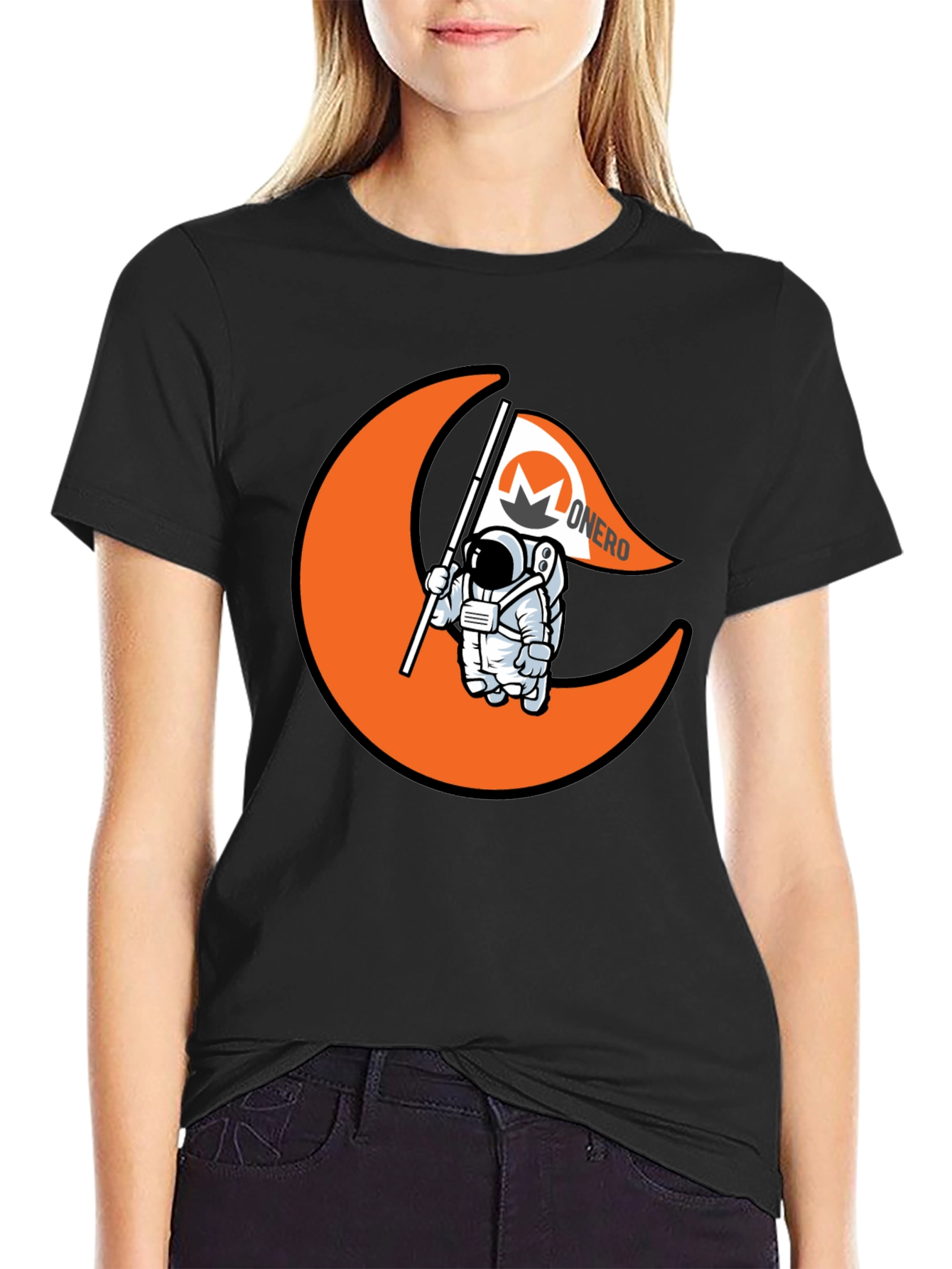 Monero Astronaut T-Shirt - Crypto Fashion