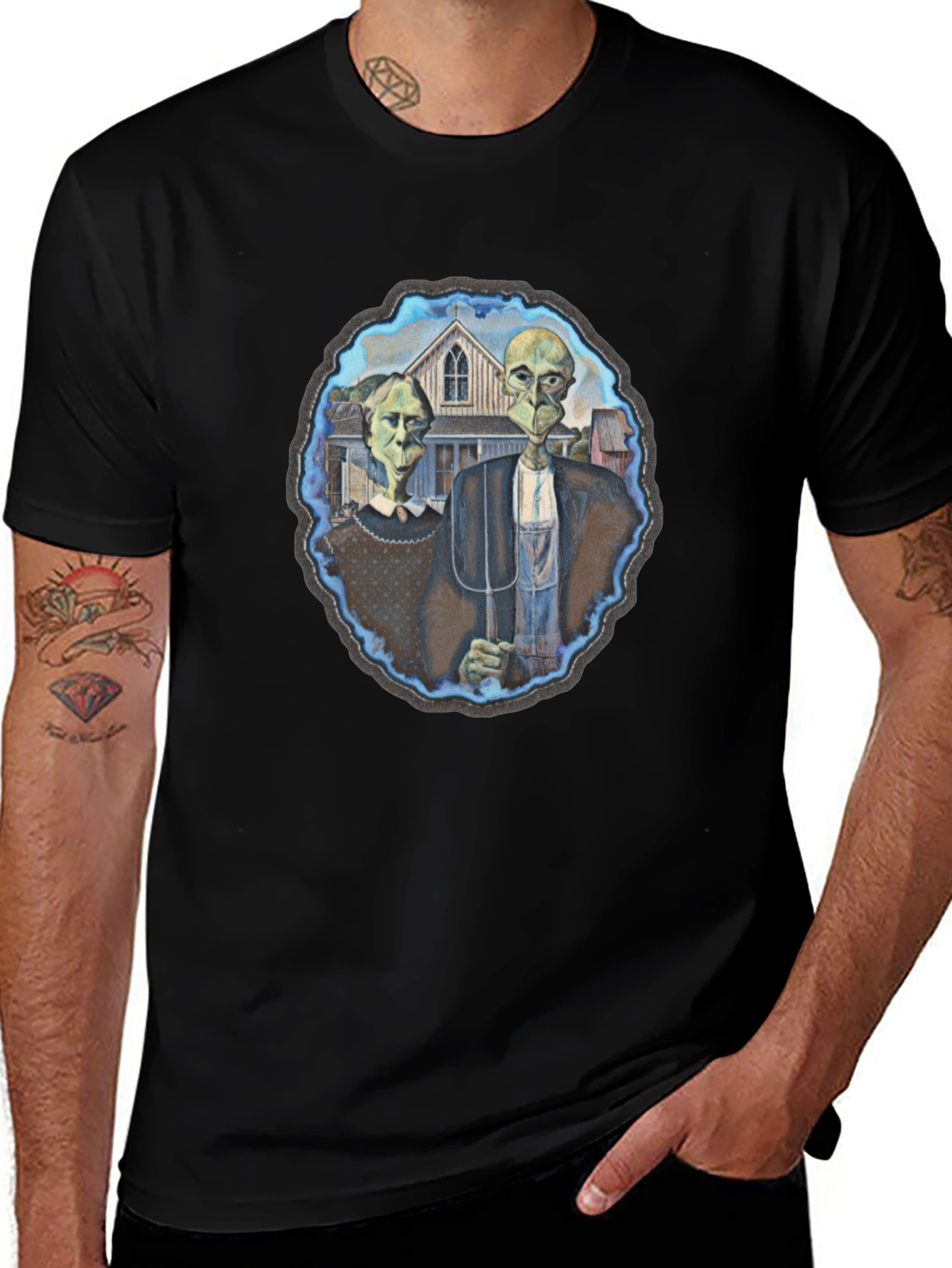 American Gothic Alien T-Shirt