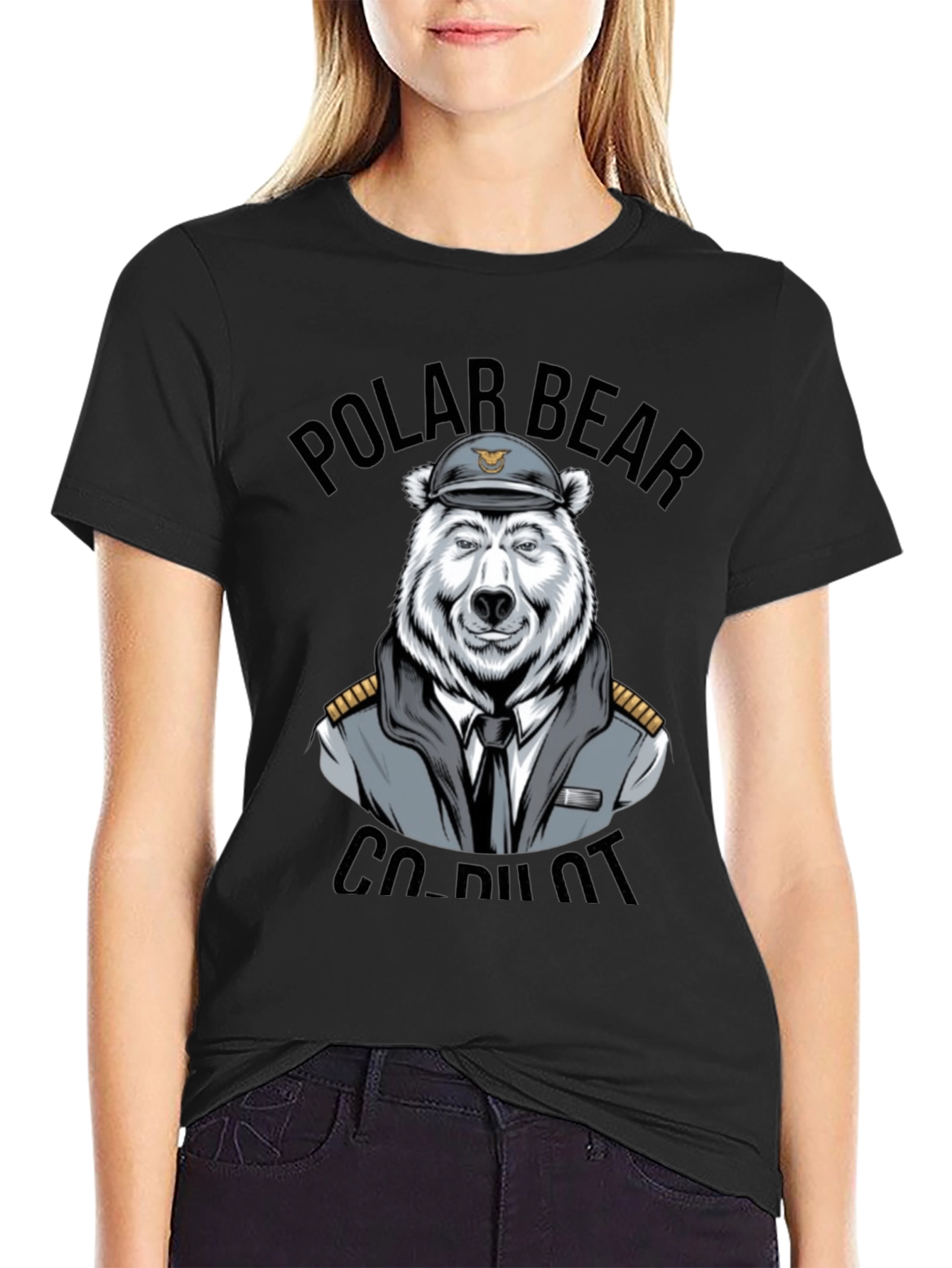 Polar Bear Co-Pilot Graphic T-Shirt