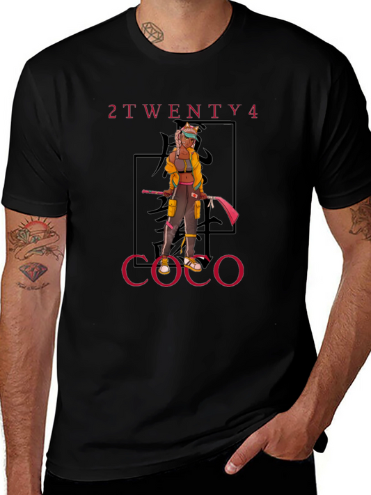 2Twenty4 Coco Anime Graphic Tee - Black