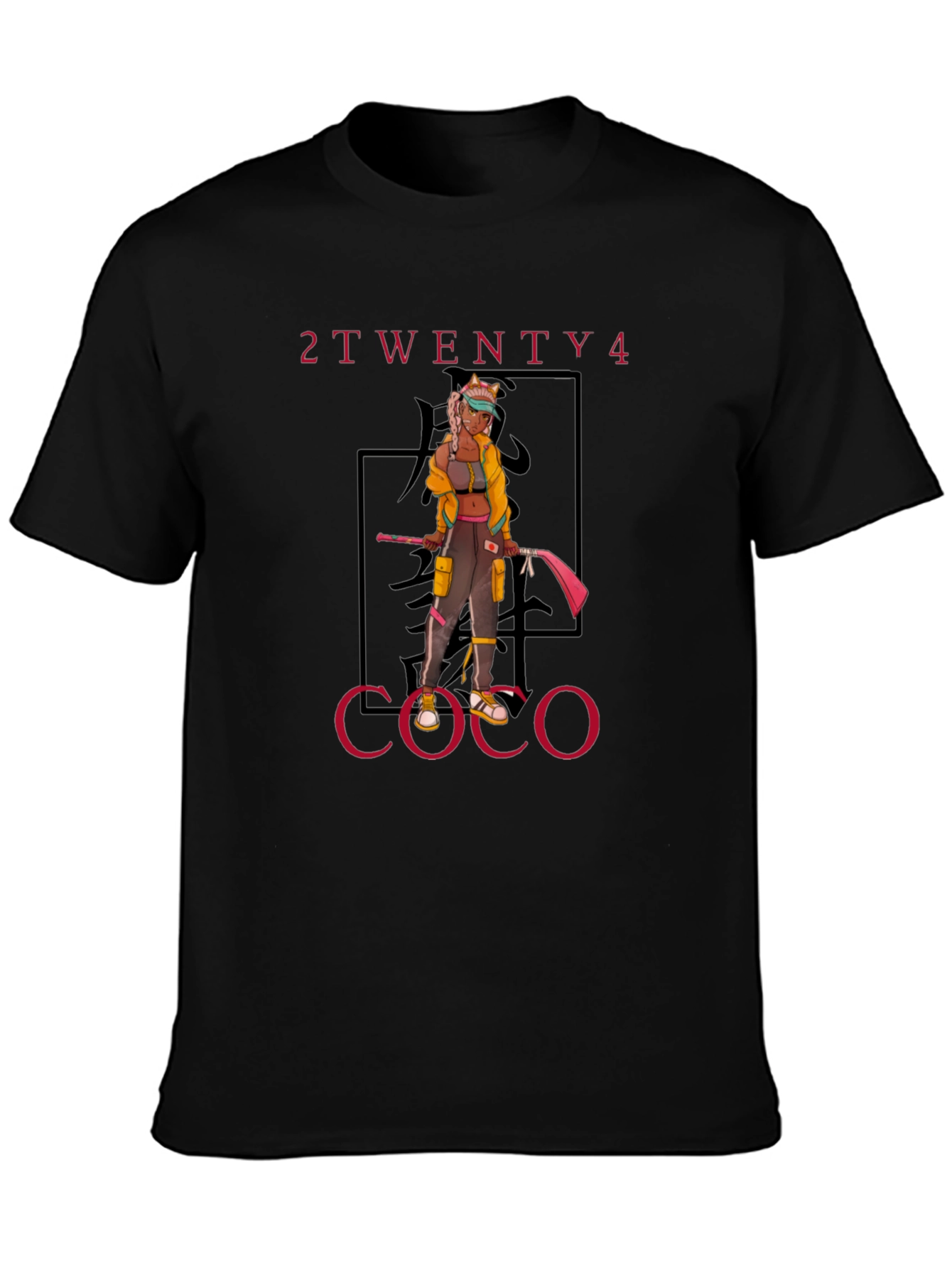 2Twenty4 Coco Anime Graphic Tee - Black