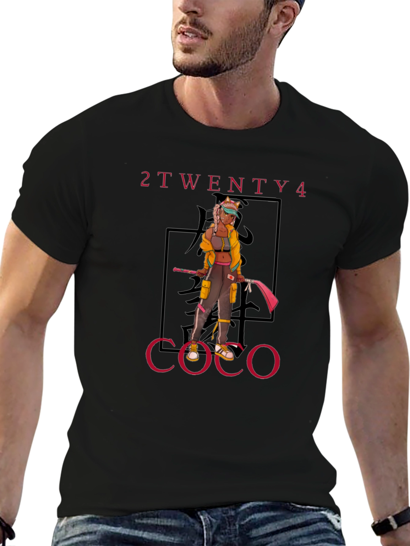 2Twenty4 Coco Anime Graphic Tee - Black