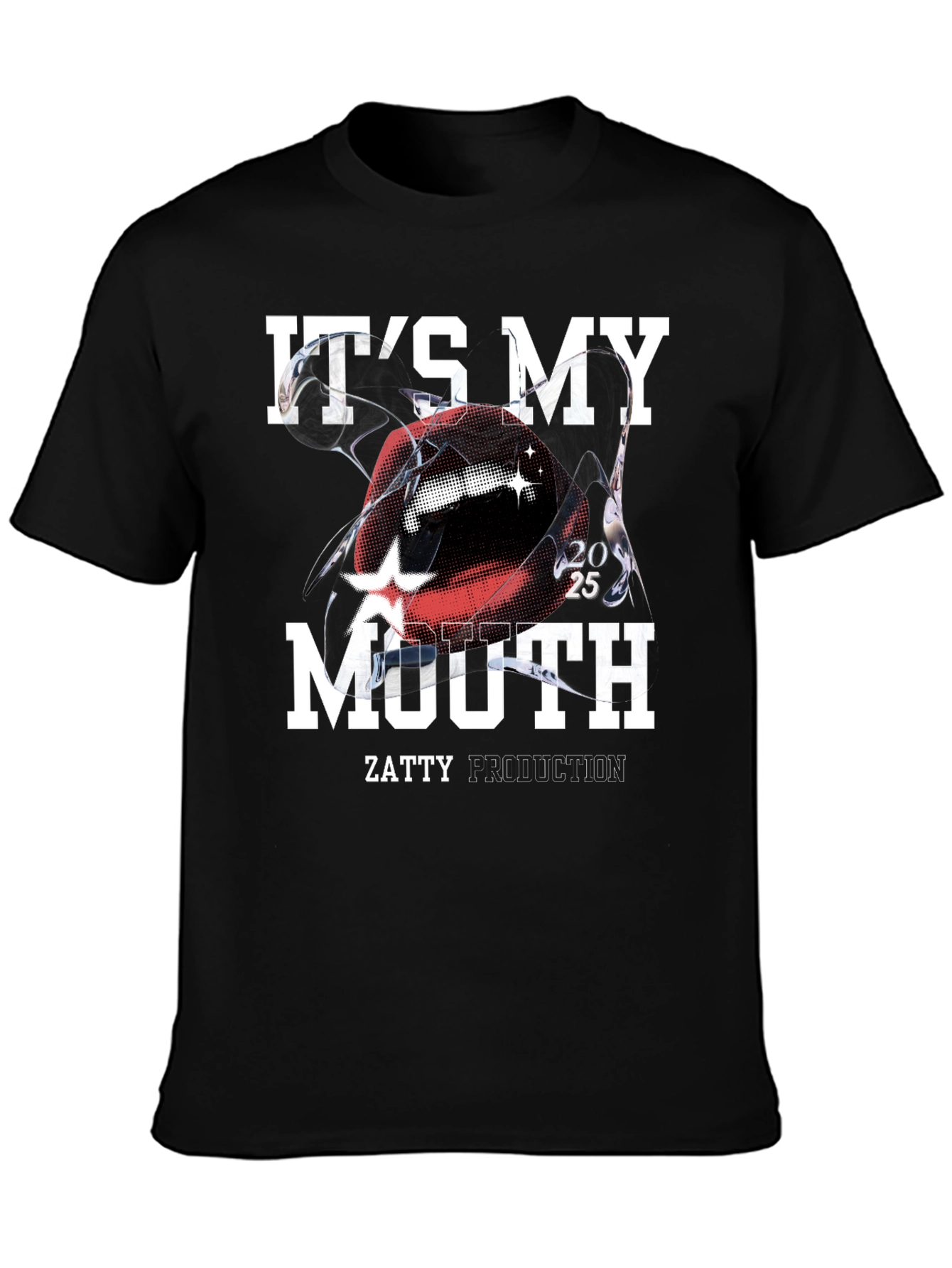 Its My Mouth Black Graphic Tee