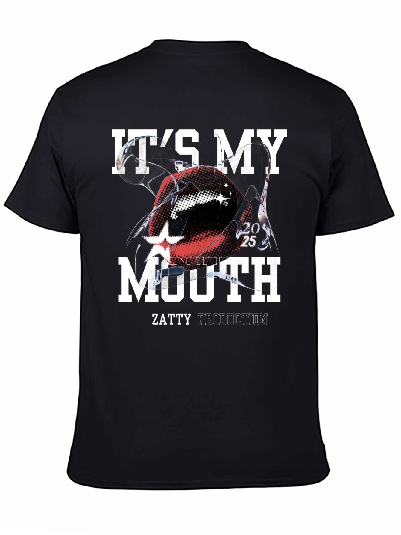 Its My Mouth Black Graphic Tee