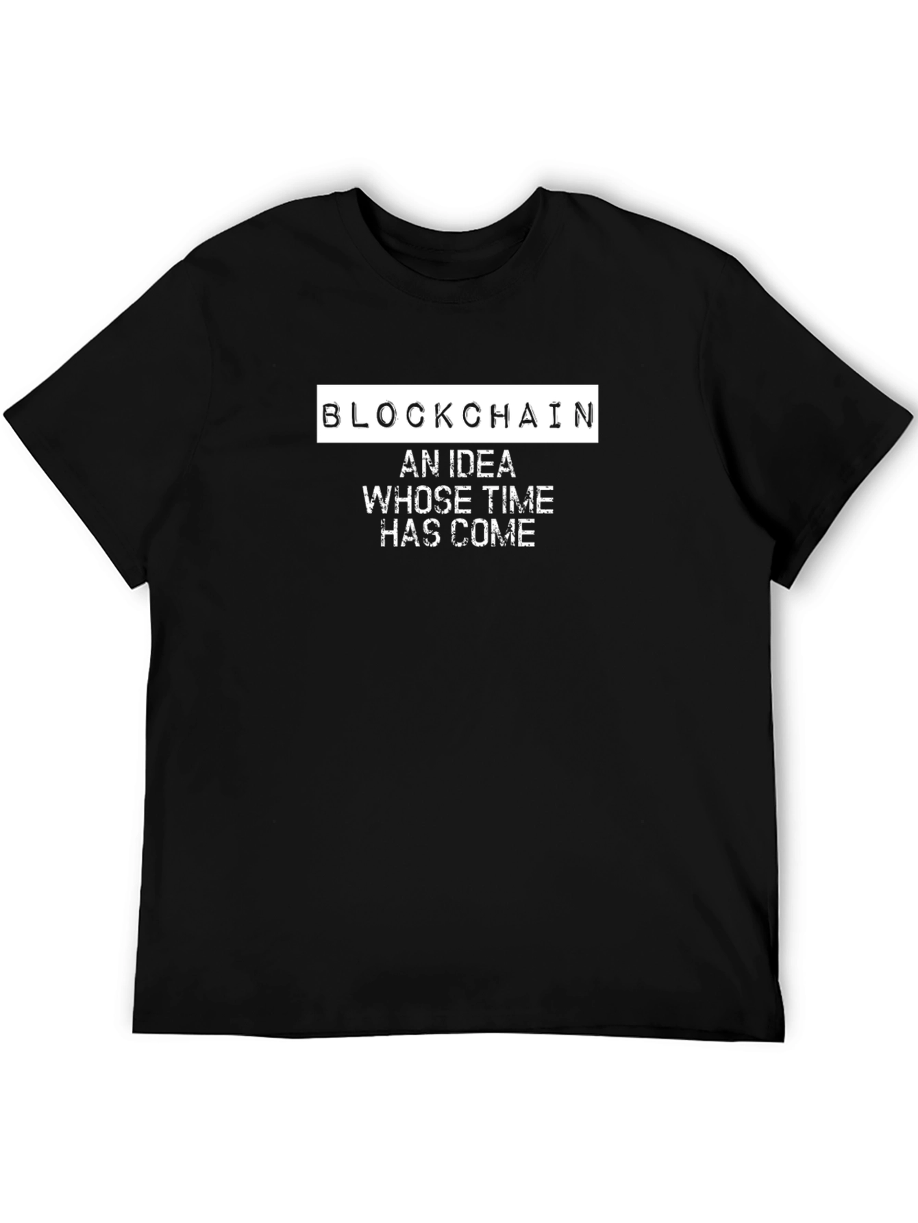 Blockchain Idea Graphic Tee - Black Cotton