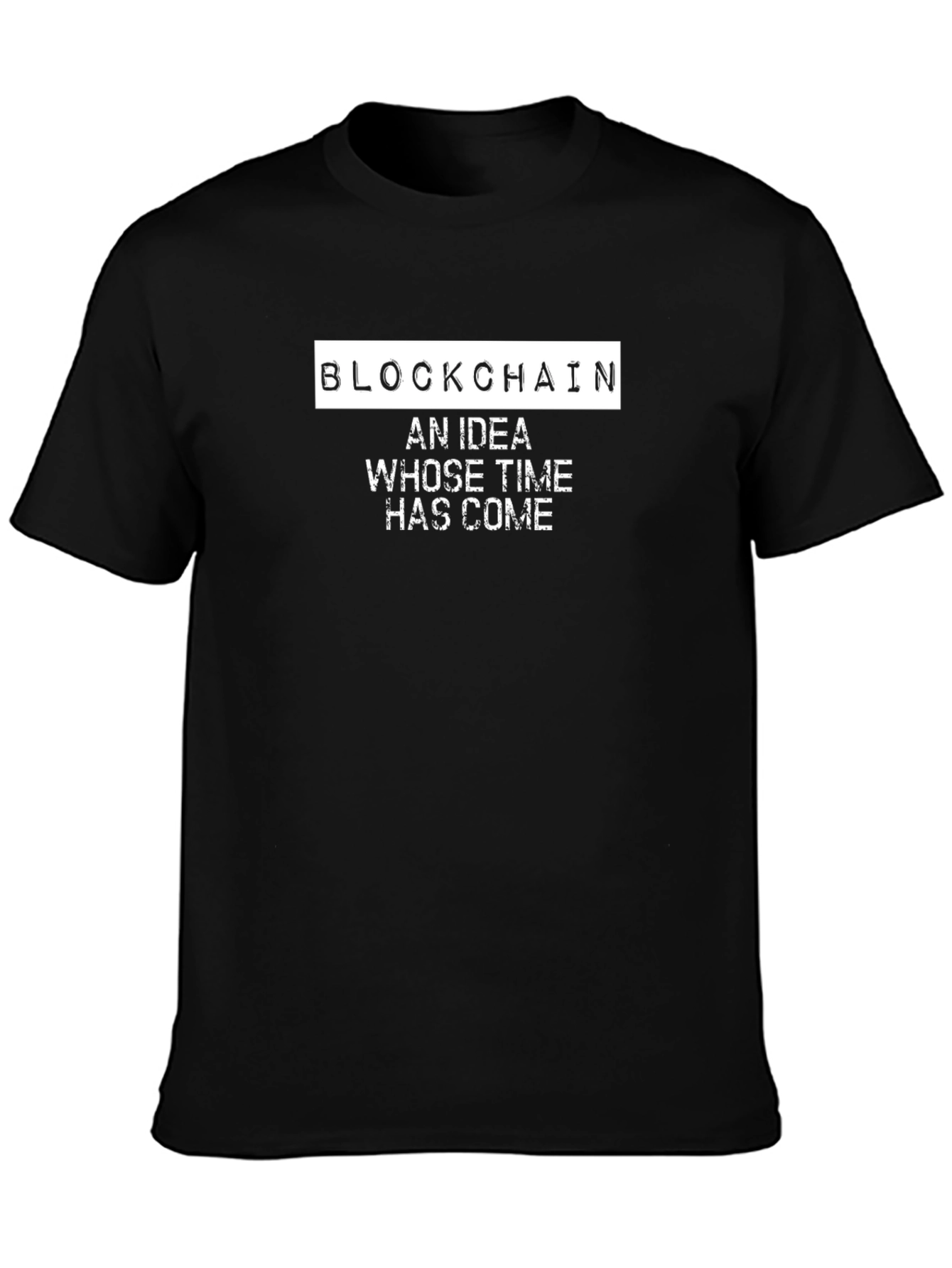 Blockchain Idea Graphic Tee - Black Cotton