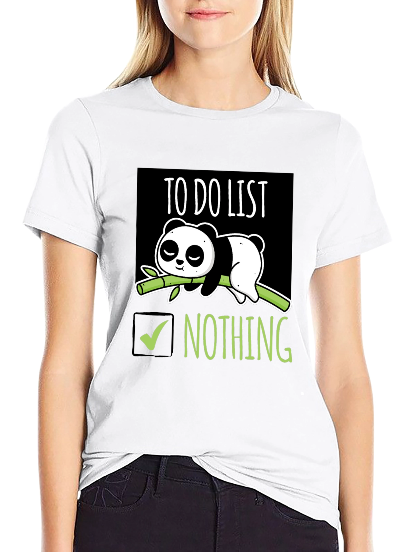 Lazy Panda To-Do List T-Shirt