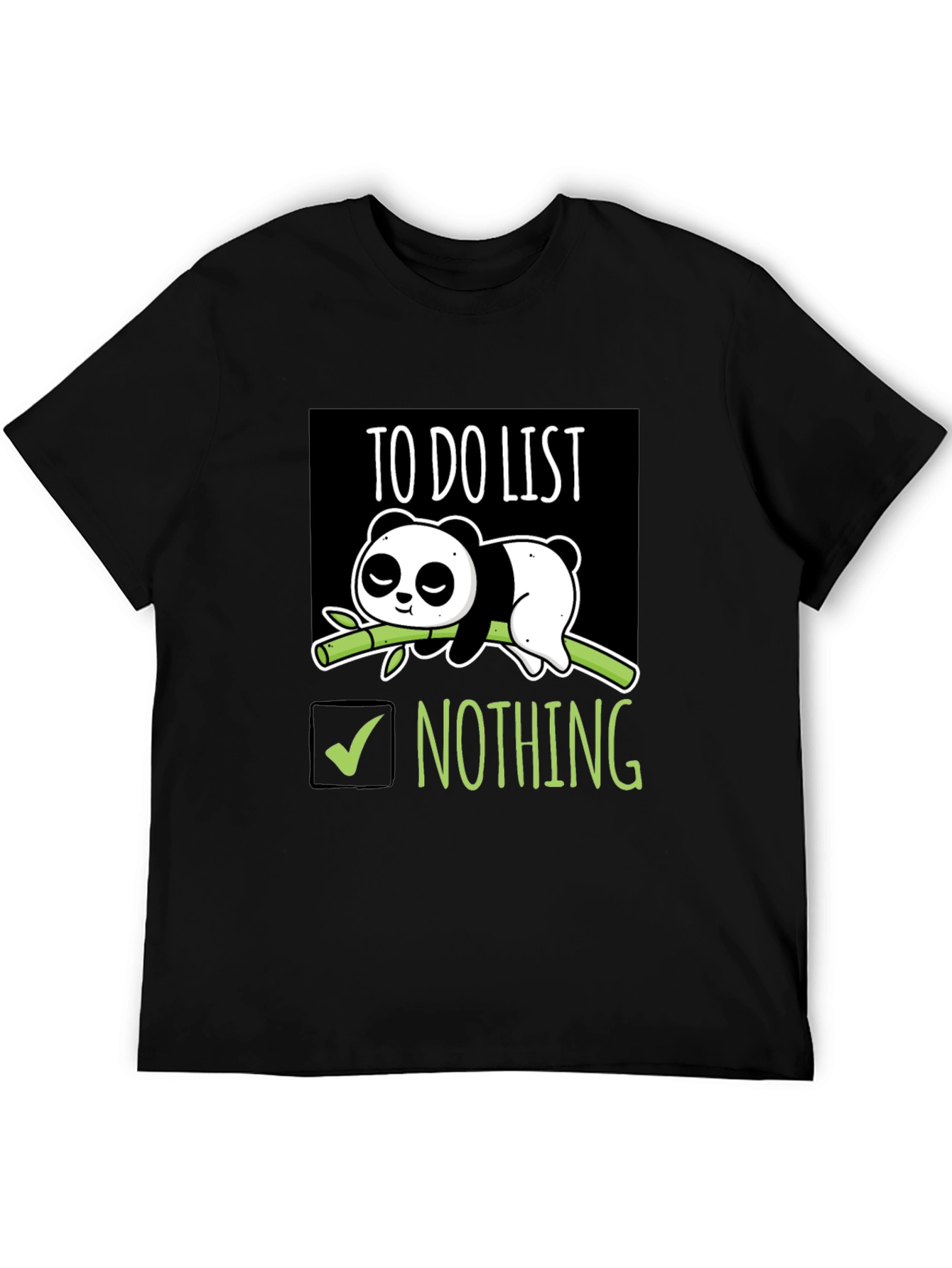 Lazy Panda To-Do List T-Shirt