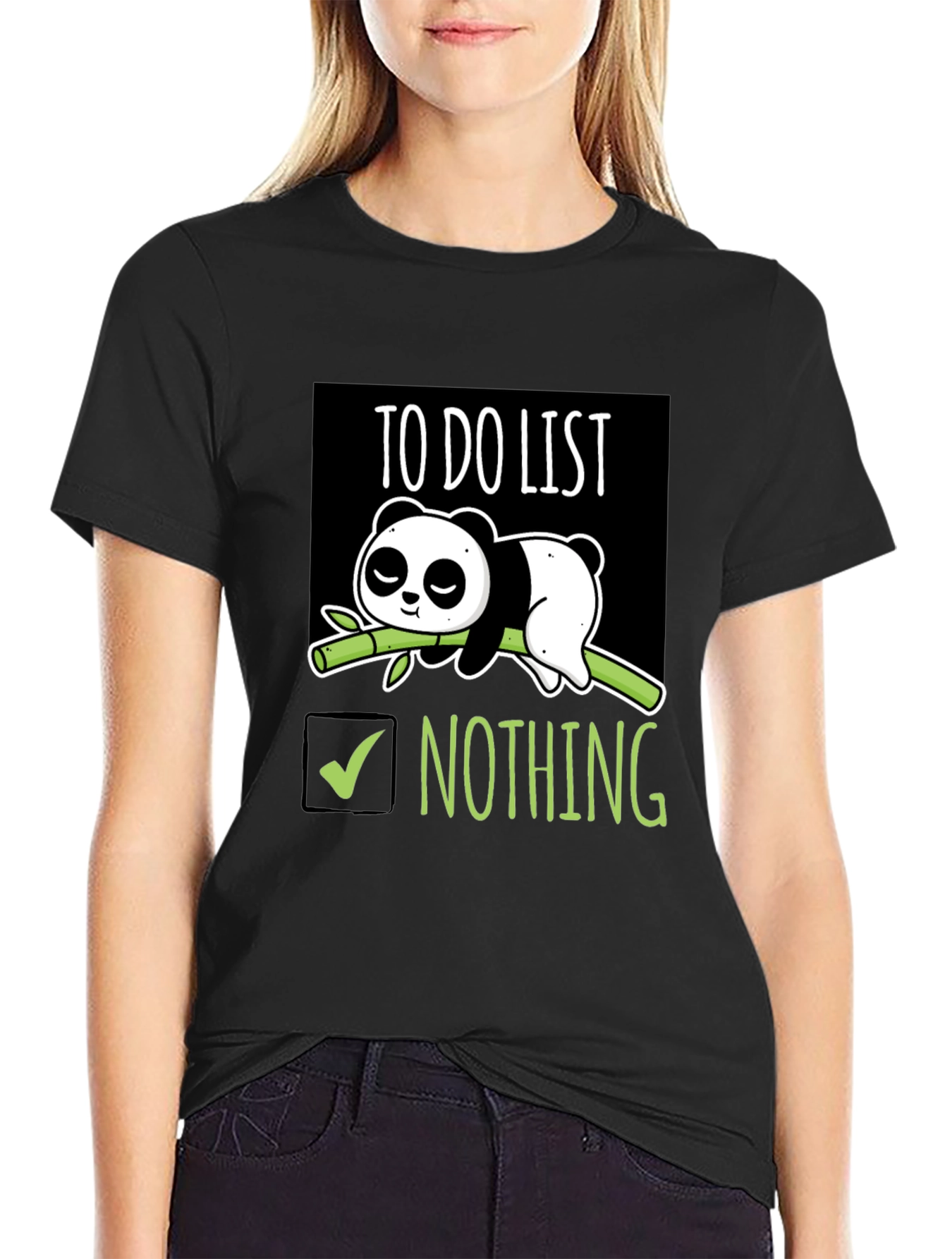 Lazy Panda To-Do List T-Shirt