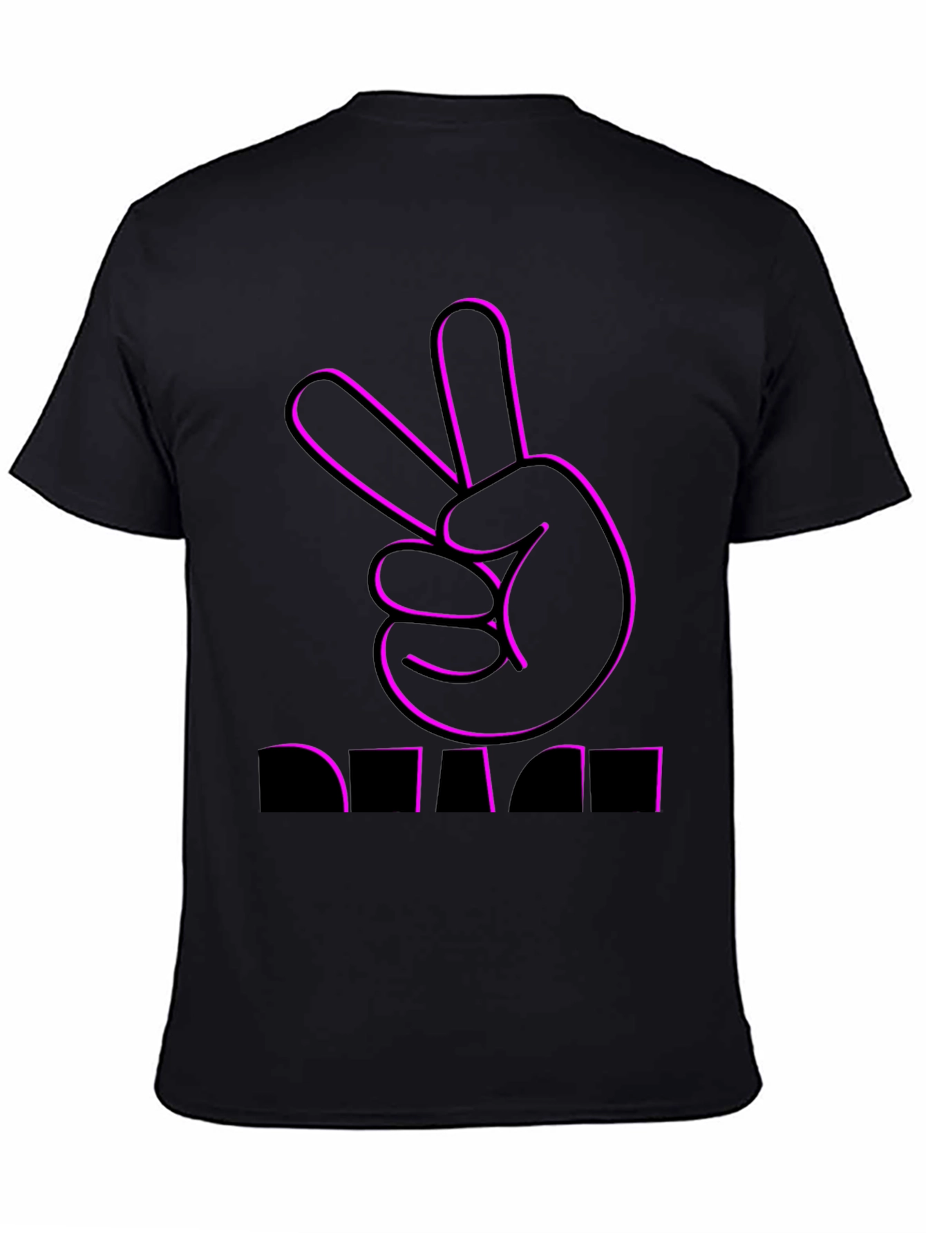 Peace Sign Graphic Tee - Black