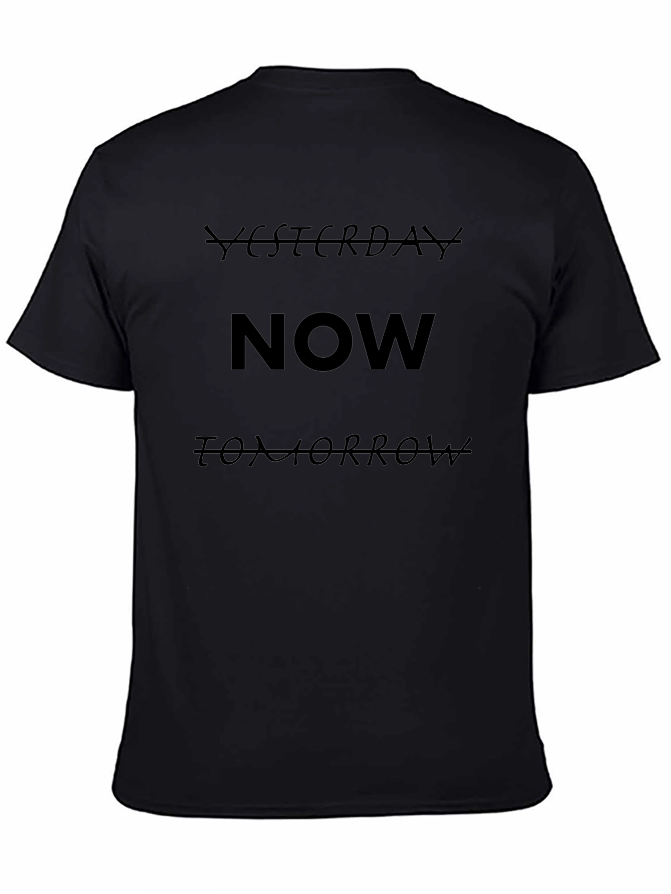 Yesterday Now Tomorrow Black T-Shirt