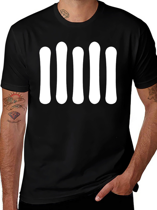 Black T-Shirt with Bold White Graphic