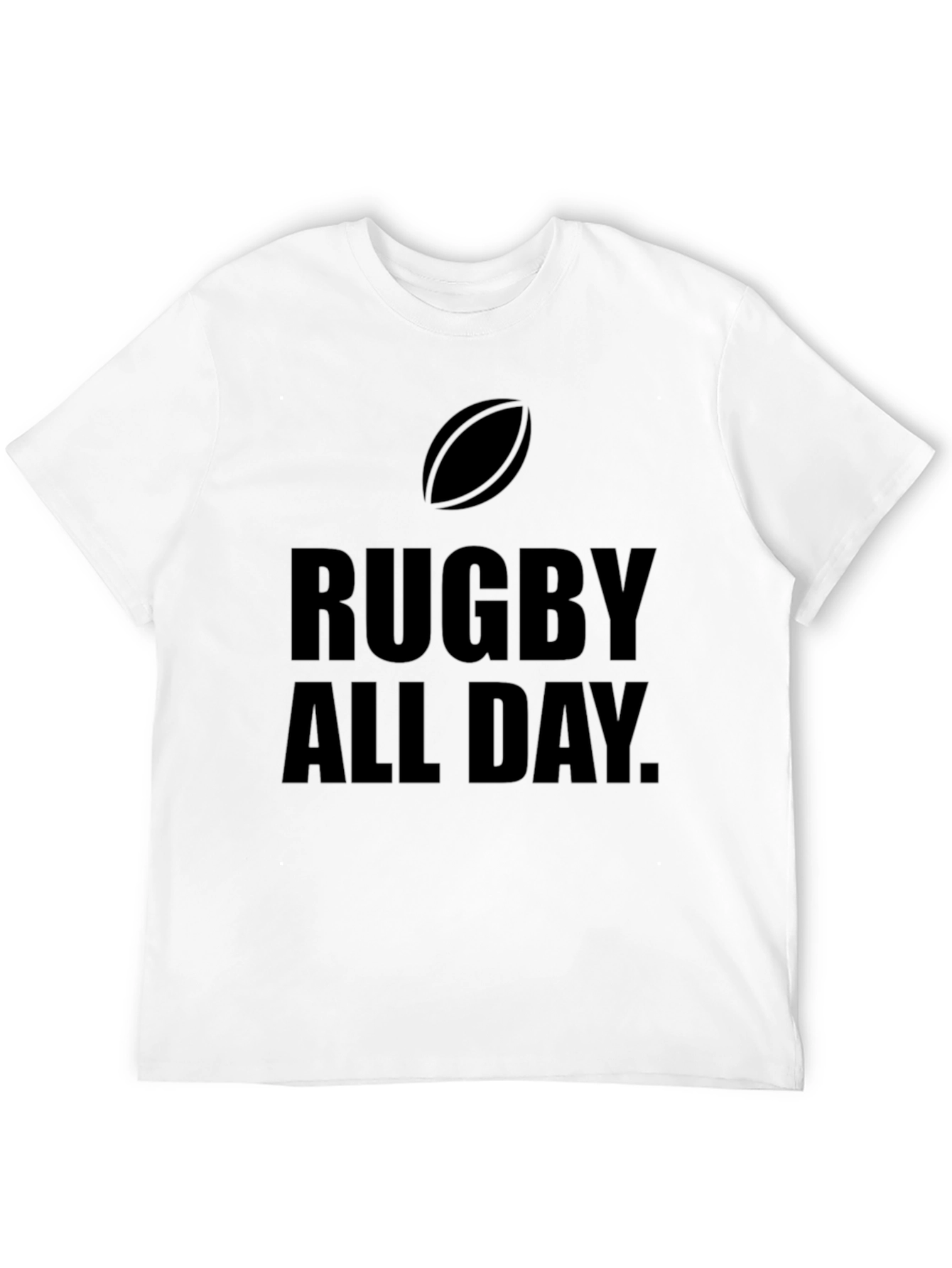 Rugby All Day Black Graphic Tee
