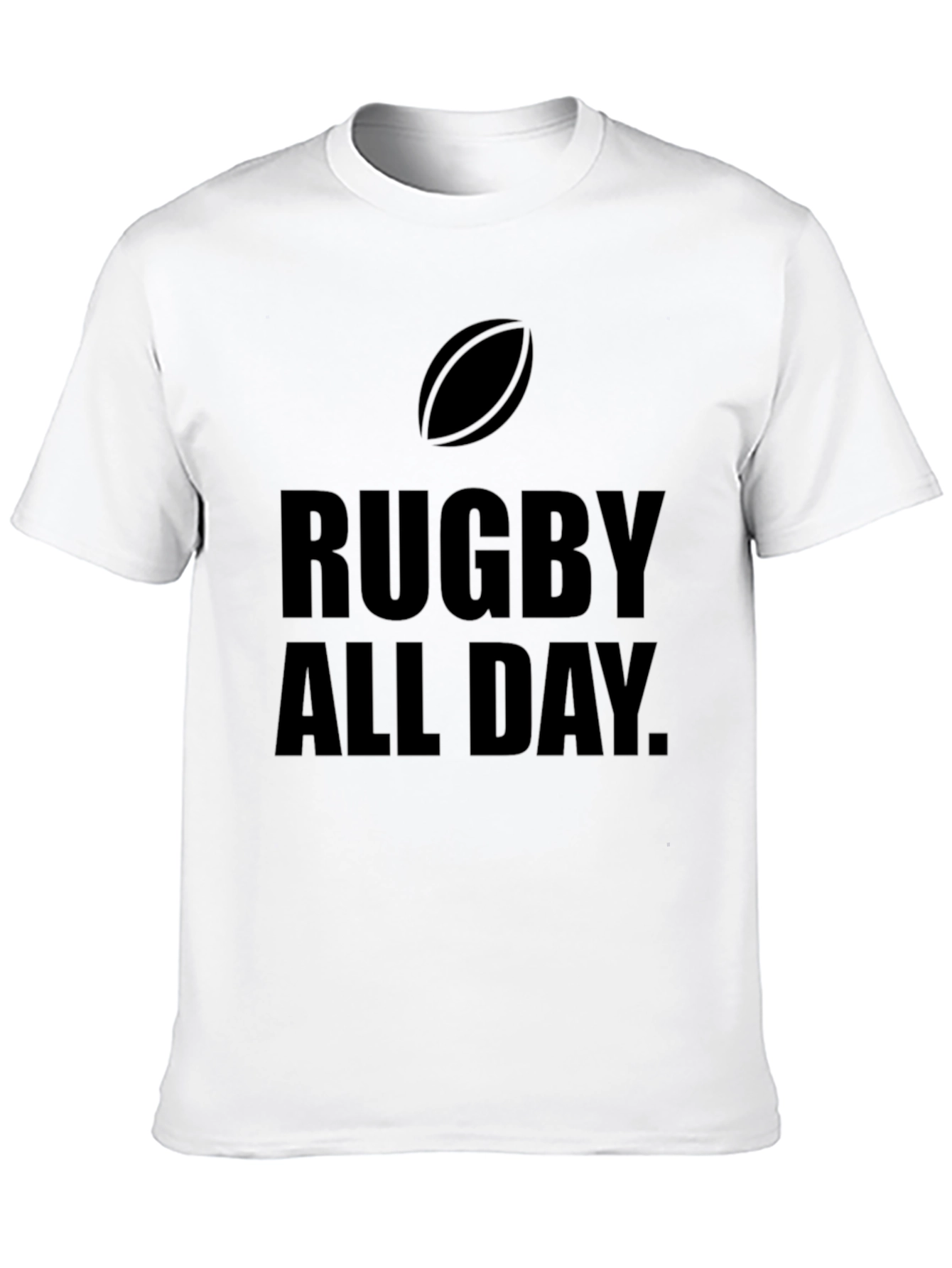 Rugby All Day Black Graphic Tee
