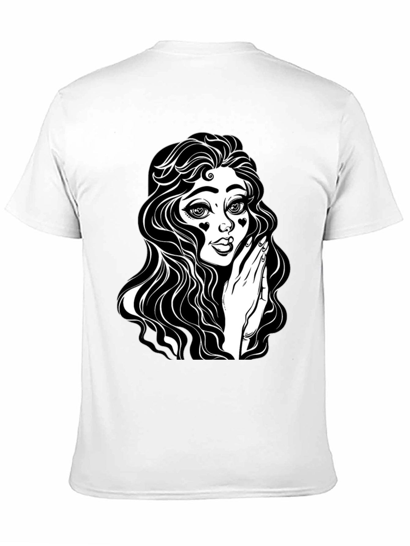 Gothic Girl Graphic Tee - Black Cotton T-Shirt