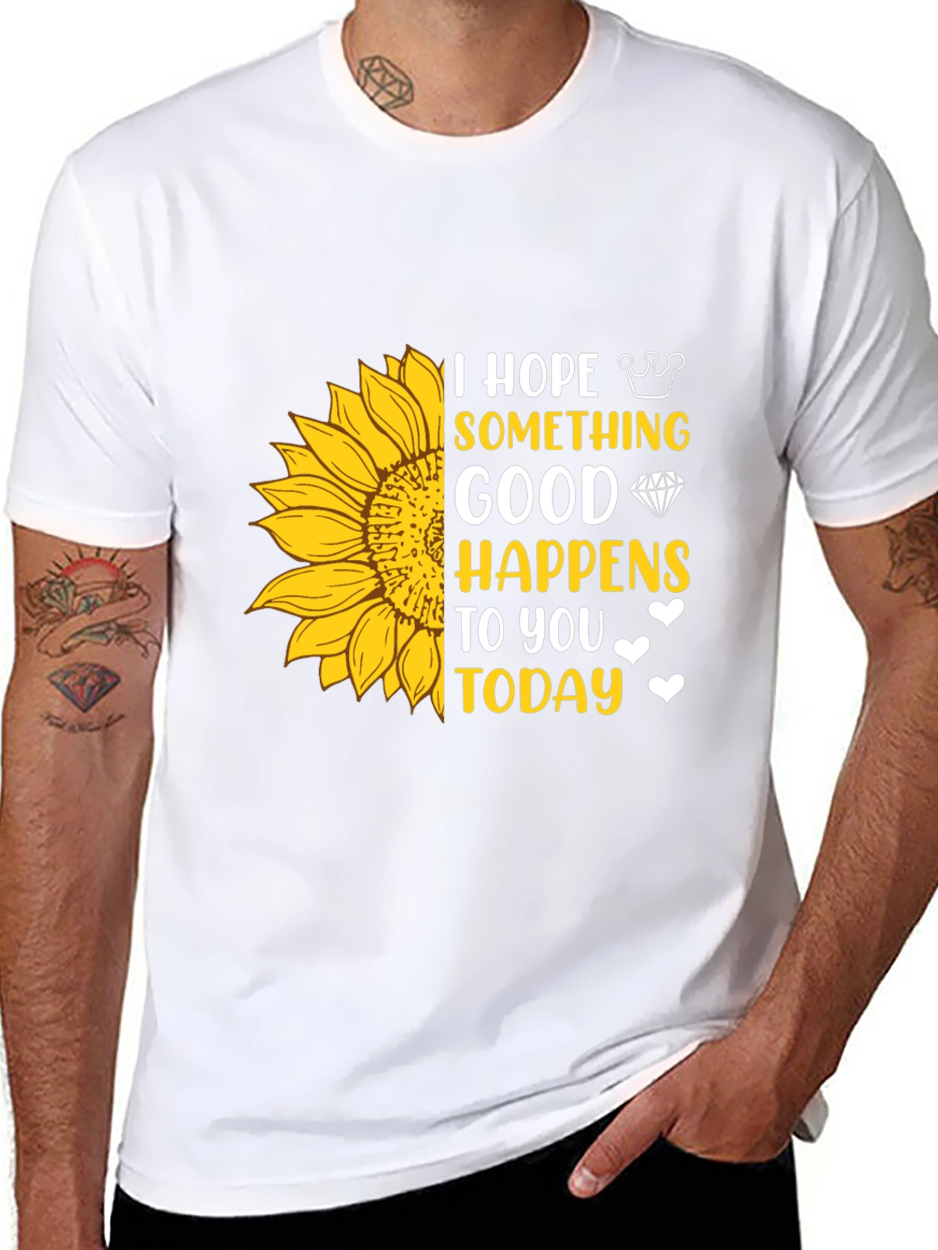 Sunflower Graphic T-Shirt - Hope Something Good Happens