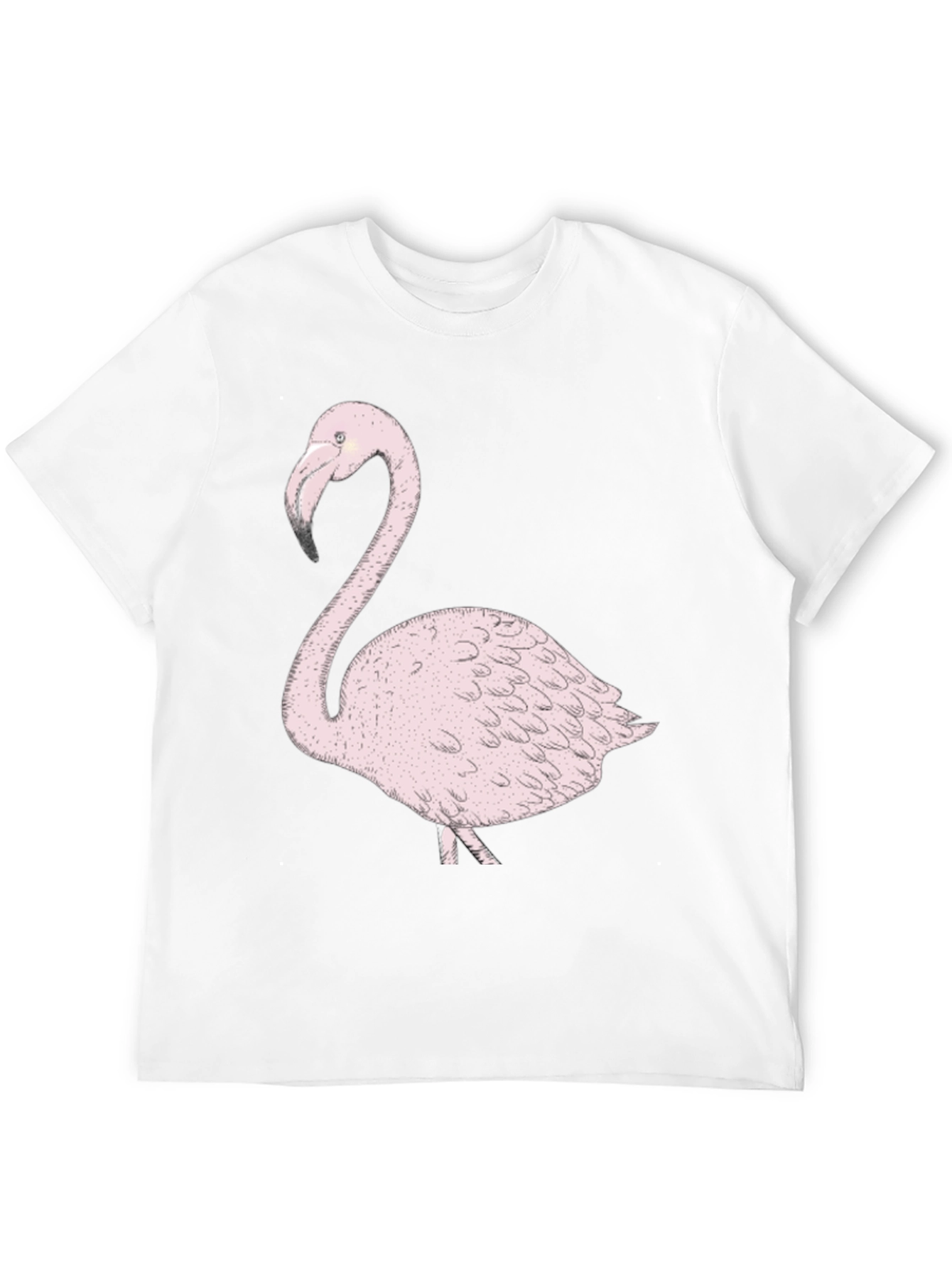 Flamingo Graphic Tee - Trendy Black T-Shirt