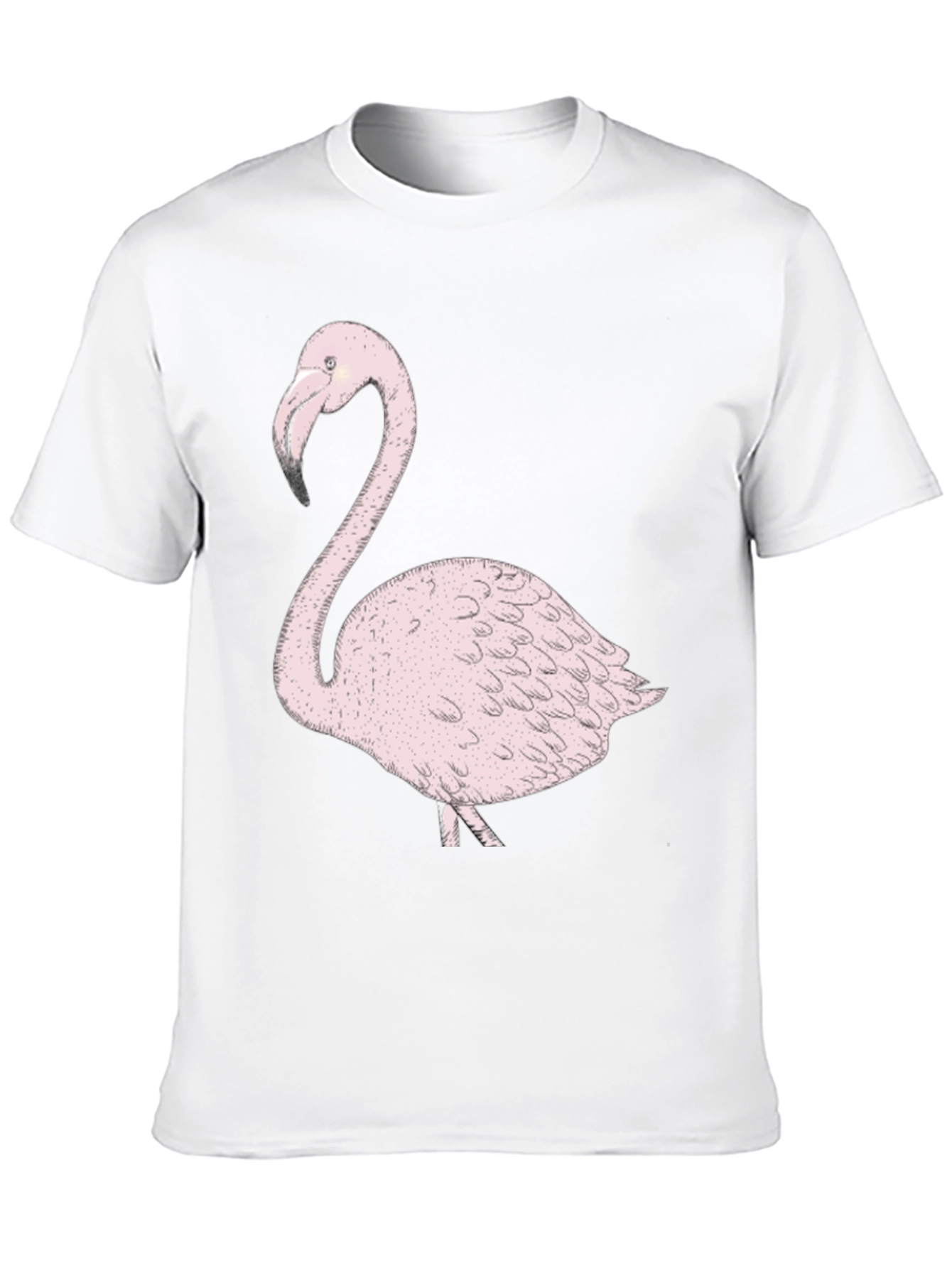 Flamingo Graphic Tee - Trendy Black T-Shirt