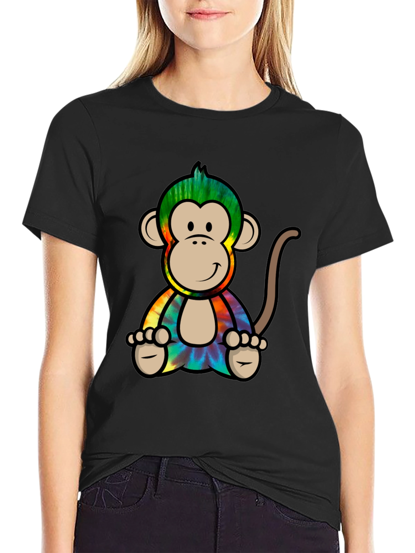 Tie-Dye Monkey Graphic Tee - Cool Casual Style