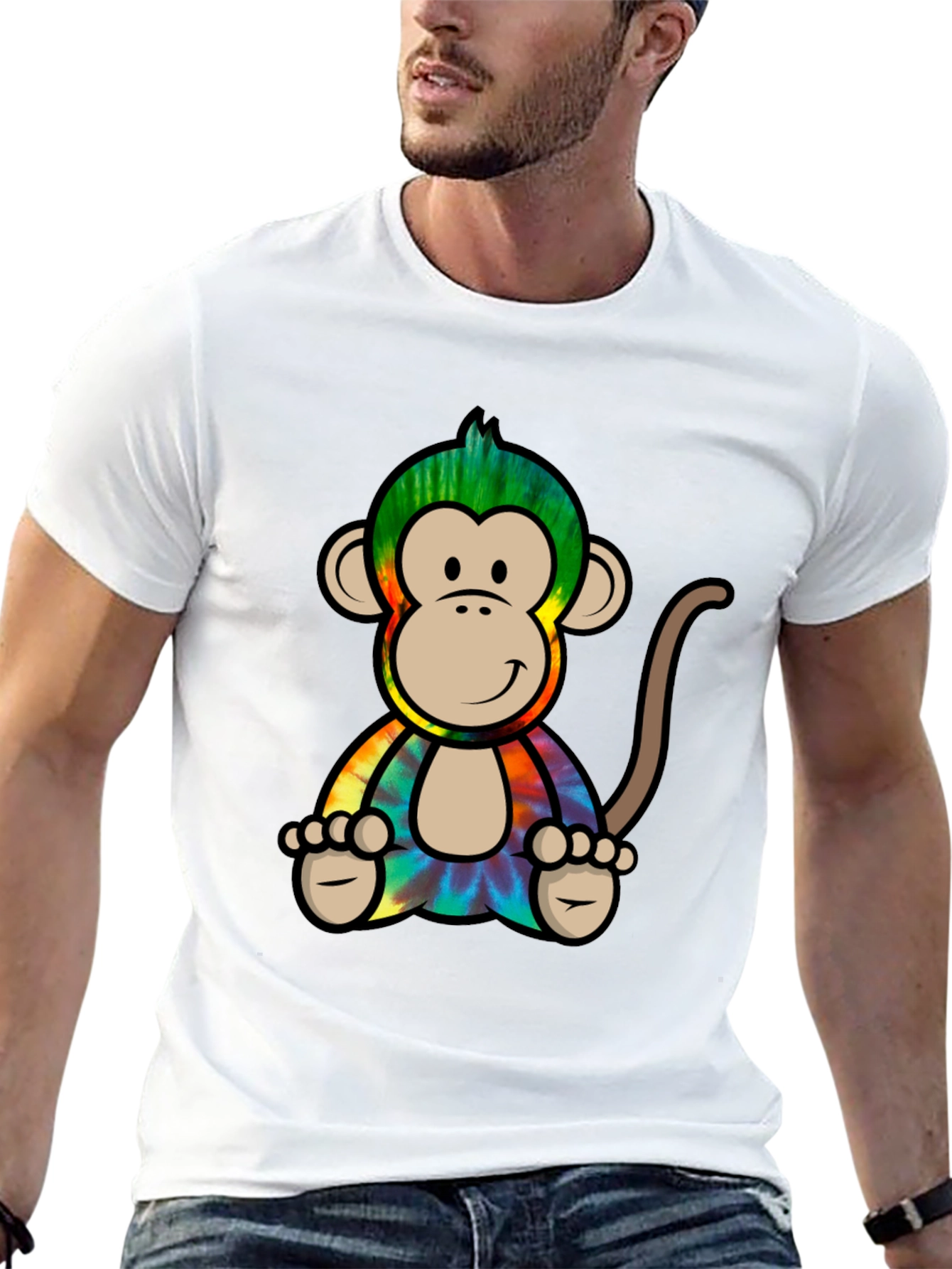 Tie-Dye Monkey Graphic Tee - Cool Casual Style