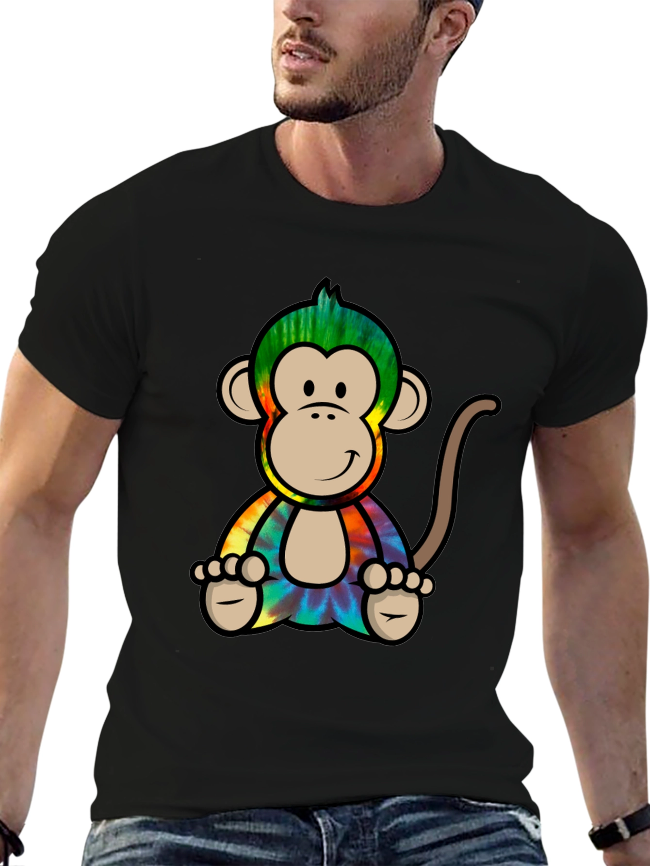 Tie-Dye Monkey Graphic Tee - Cool Casual Style