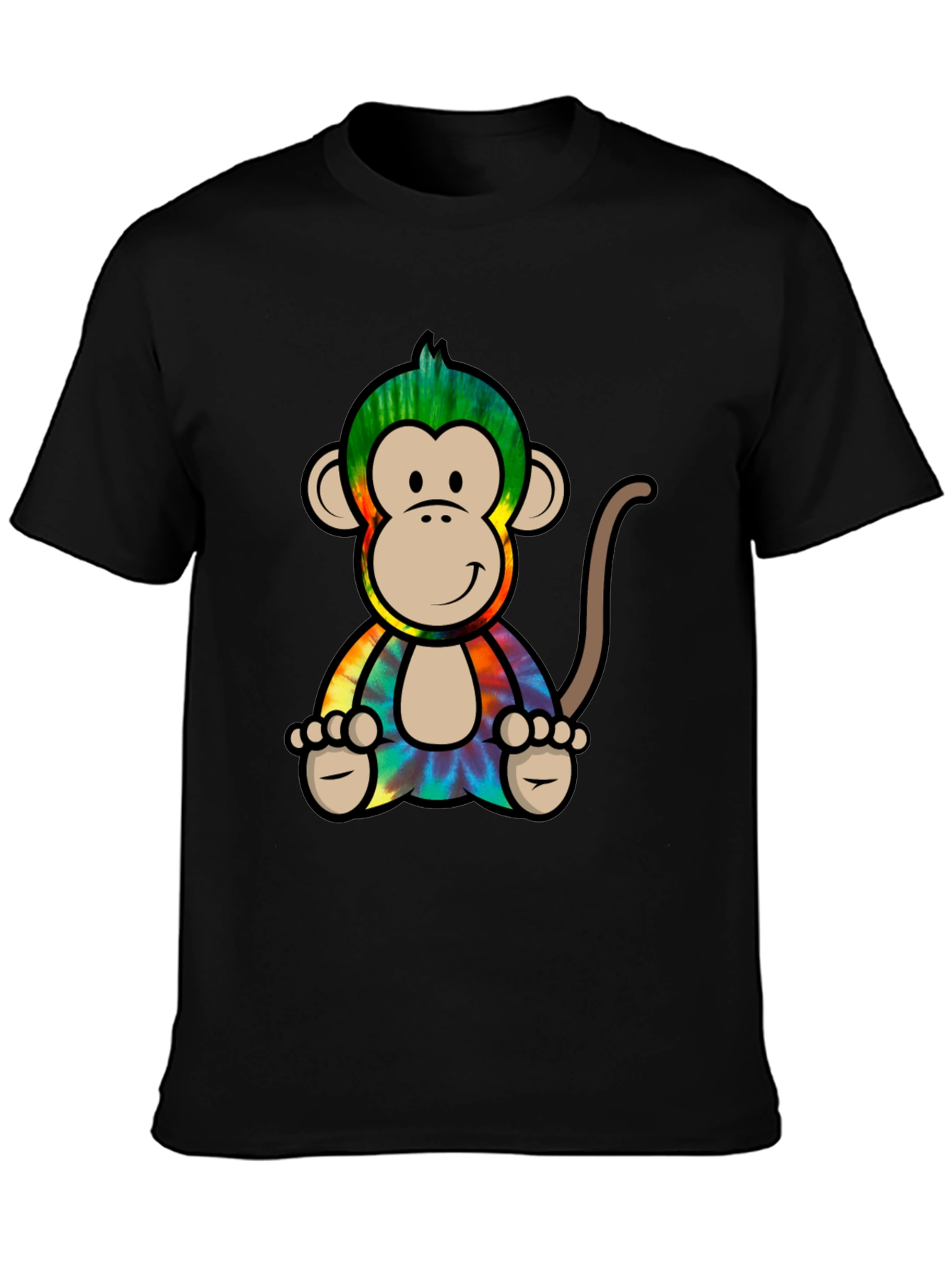 Tie-Dye Monkey Graphic Tee - Cool Casual Style