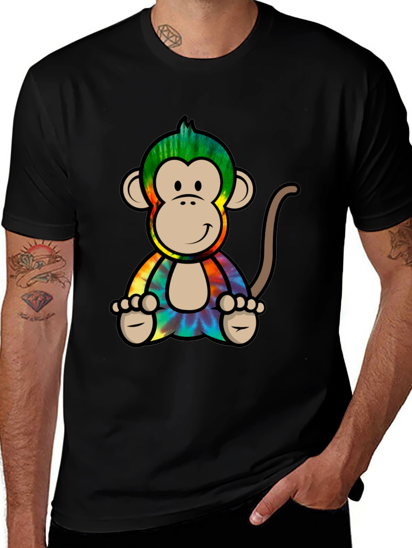 Tie-Dye Monkey Graphic Tee - Cool Casual Style