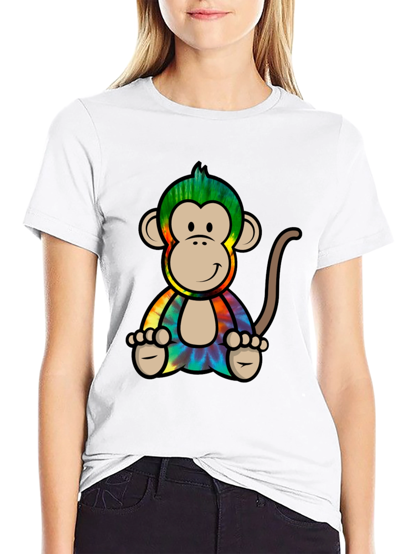 Tie-Dye Monkey Graphic Tee - Cool Casual Style