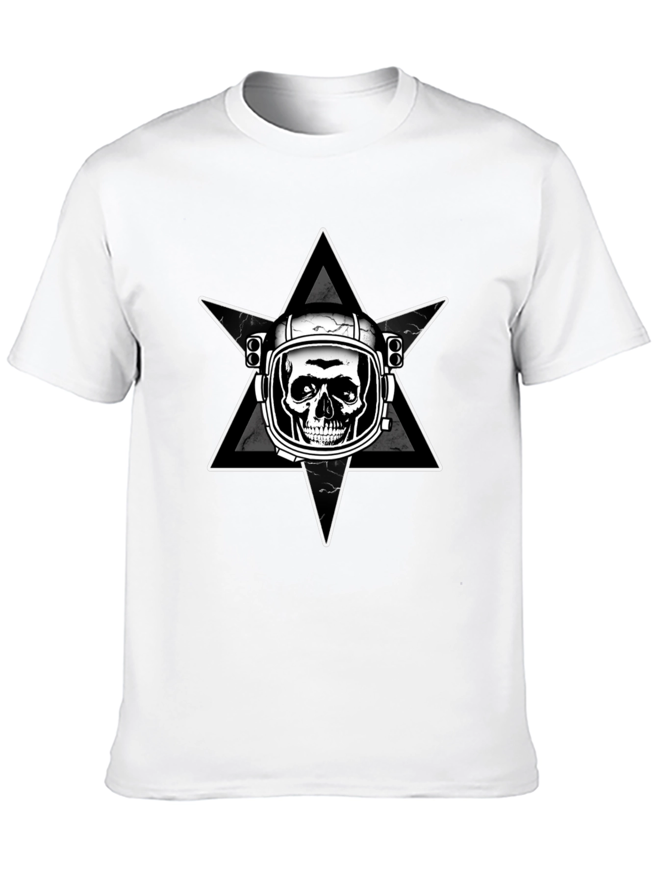 Astronaut Skull Graphic T-Shirt - Mens Black Tee