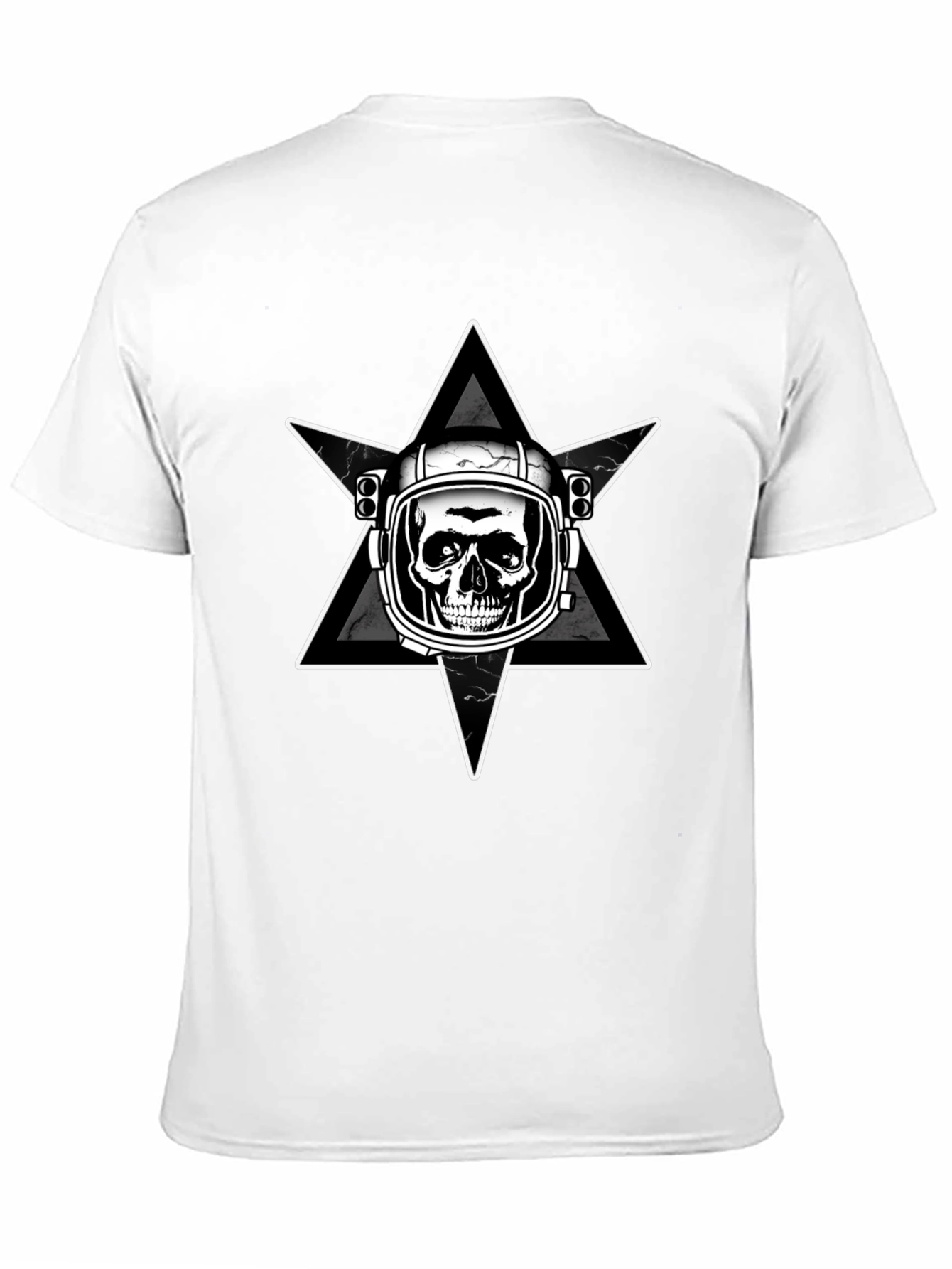 Astronaut Skull Graphic T-Shirt - Mens Black Tee