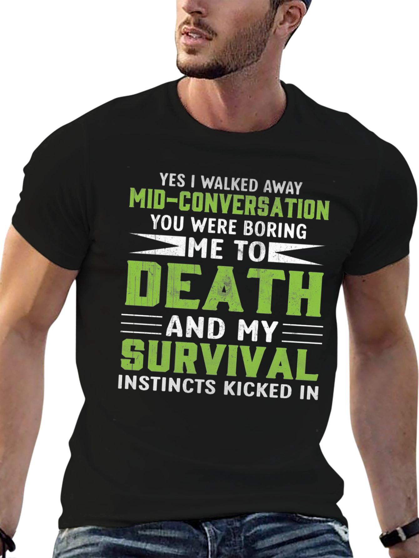 Funny Death and Survival Graphic Tee
