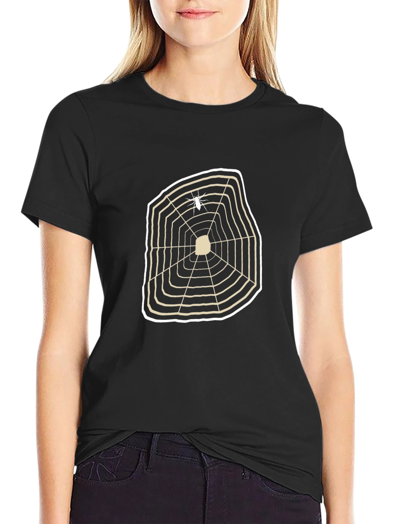 Spider Web Graphic Tee - Unique Casual Style