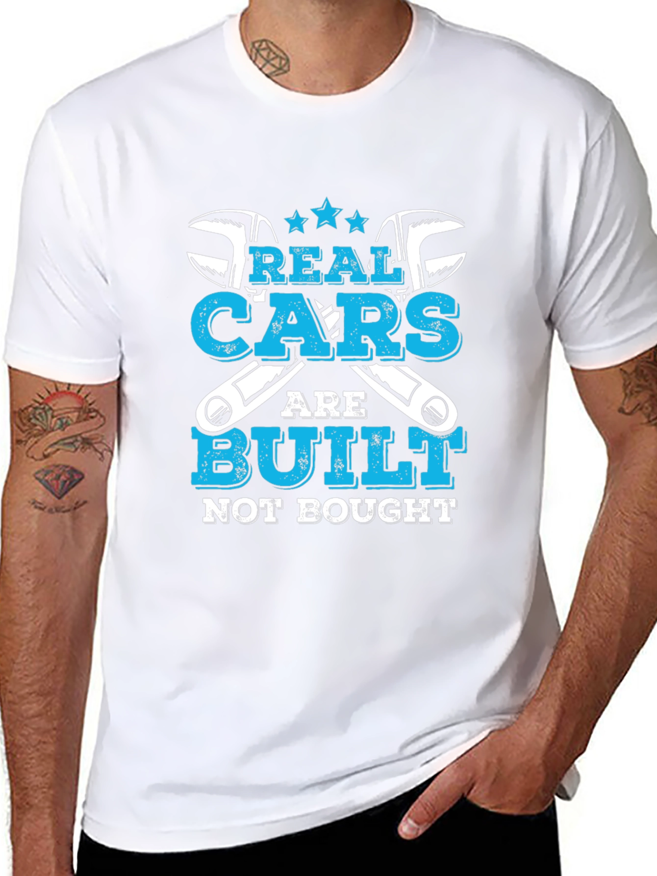 Real Cars Are Built Not Bought Graphic T-Shirt