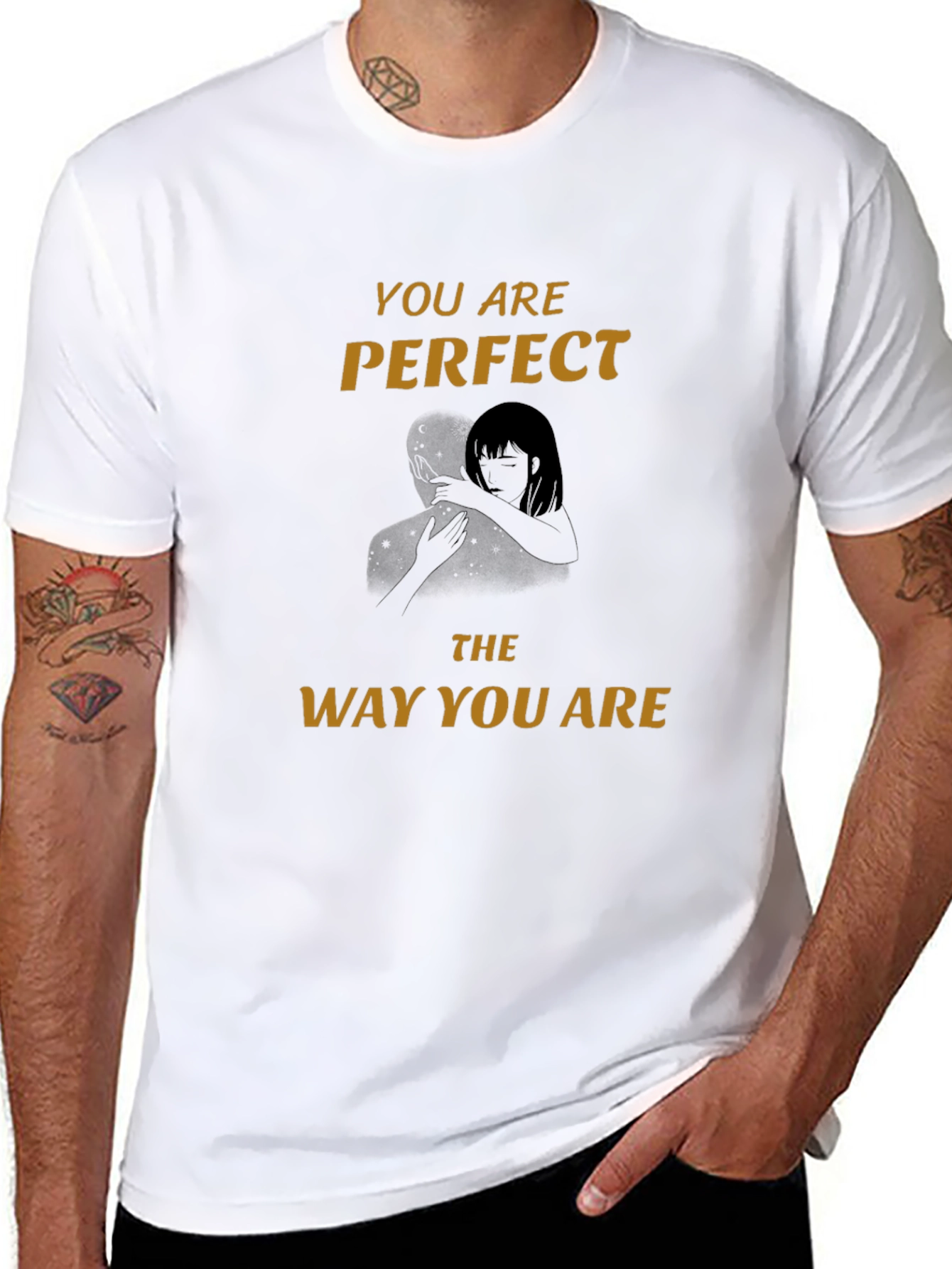 Perfect The Way You Are Black Graphic Tee