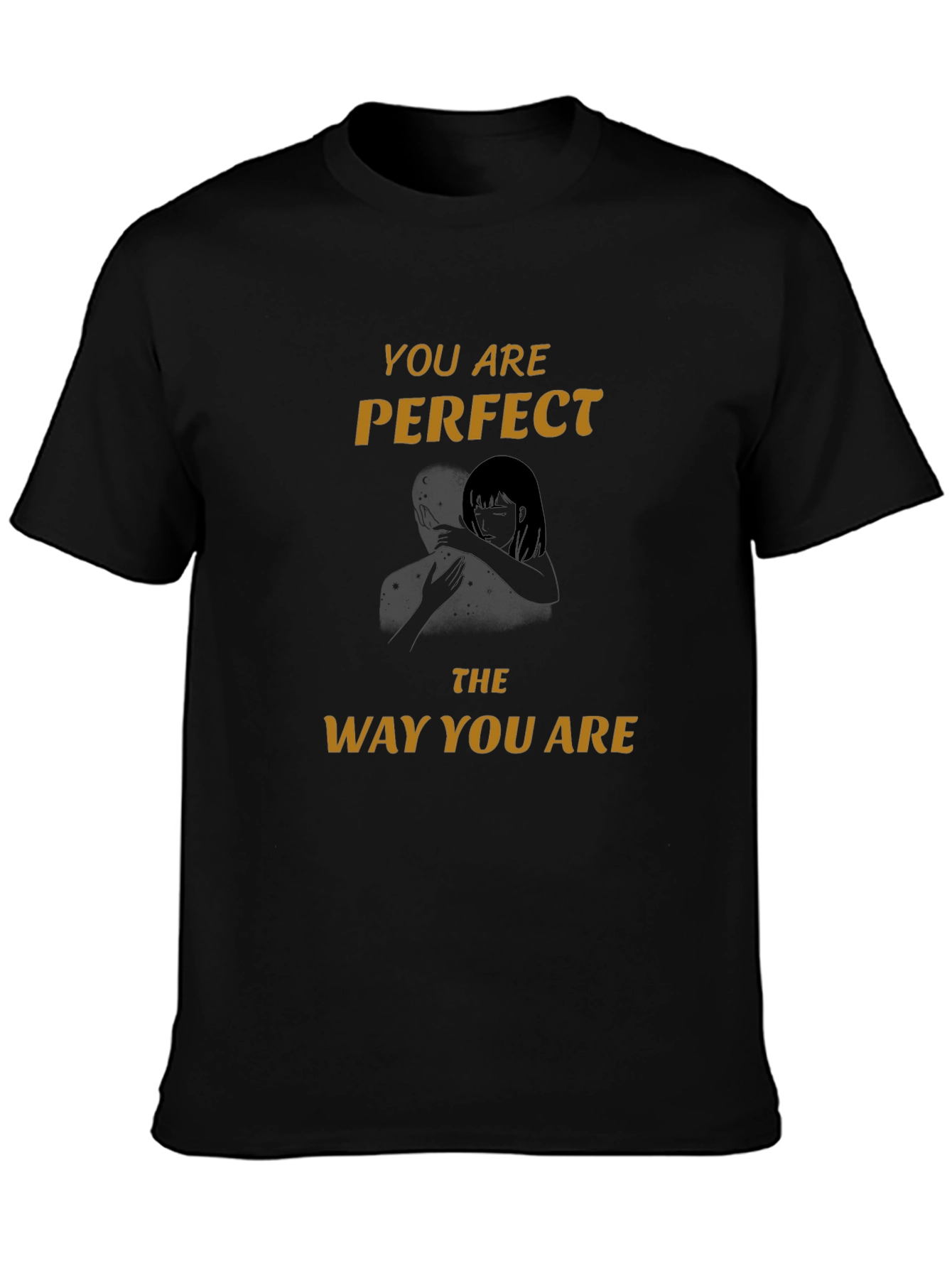 Perfect The Way You Are Black Graphic Tee