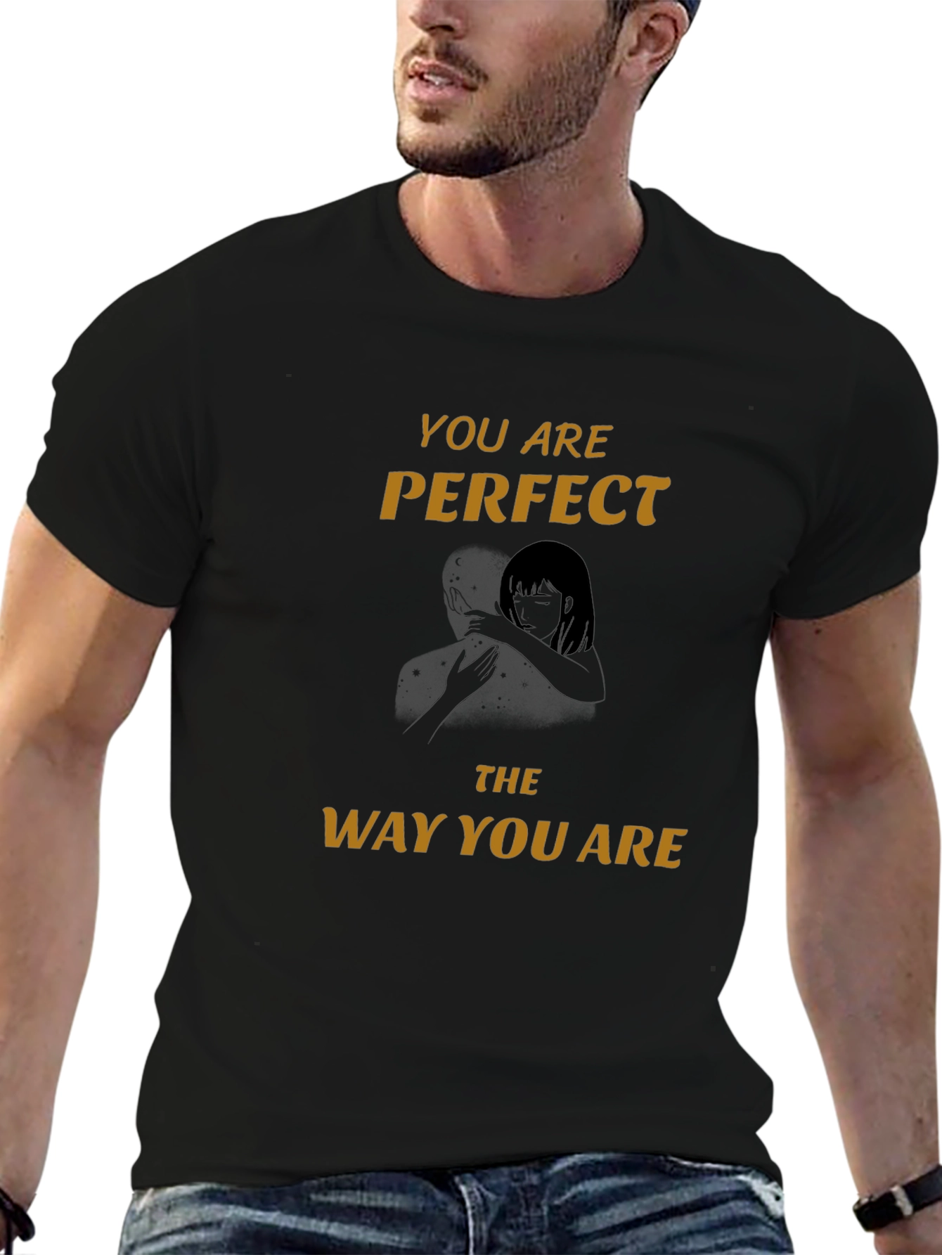 Perfect The Way You Are Black Graphic Tee
