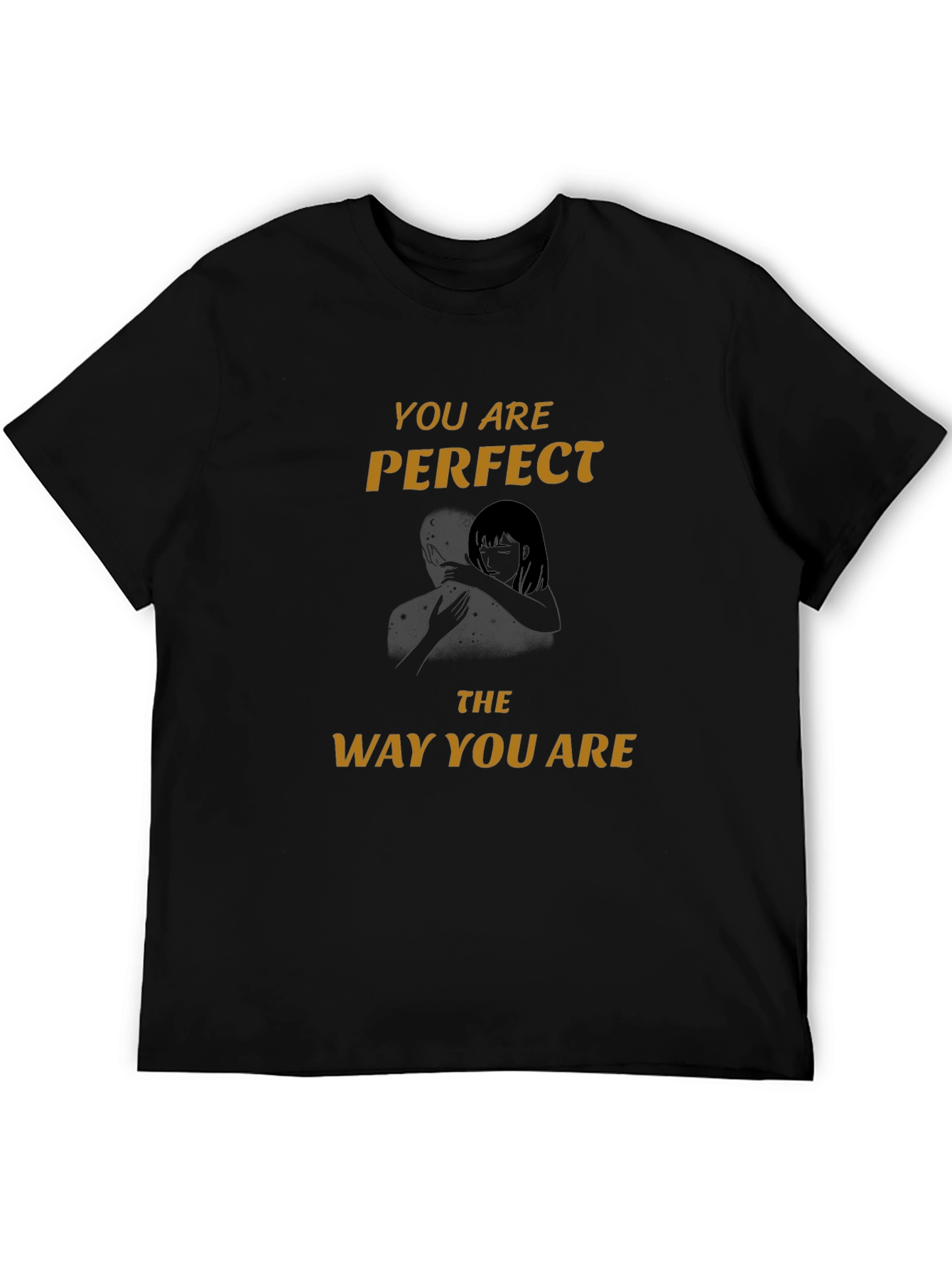 Perfect The Way You Are Black Graphic Tee