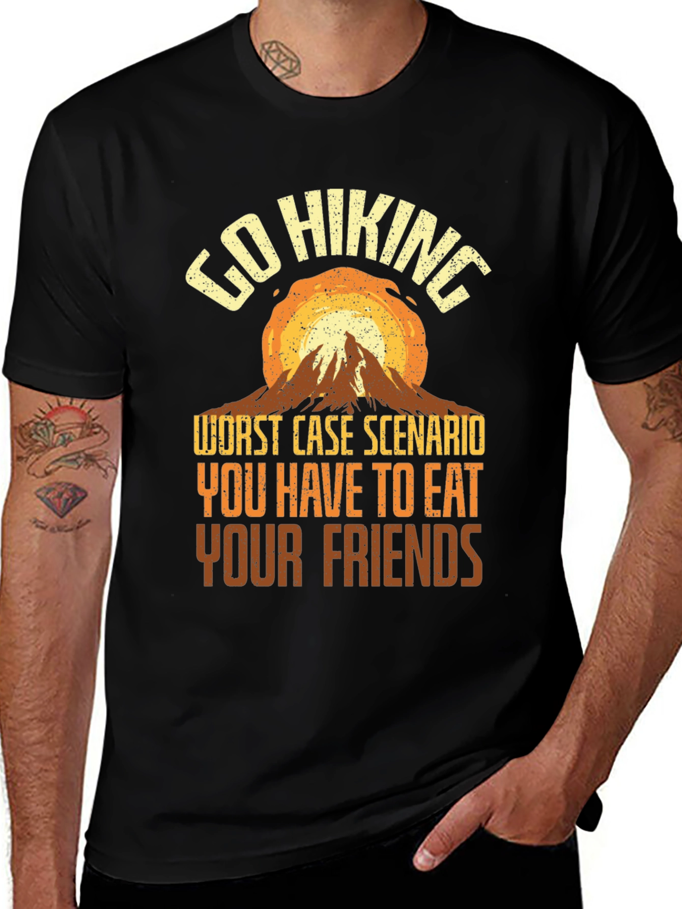 Go Hiking Eat Your Friends Graphic Tee