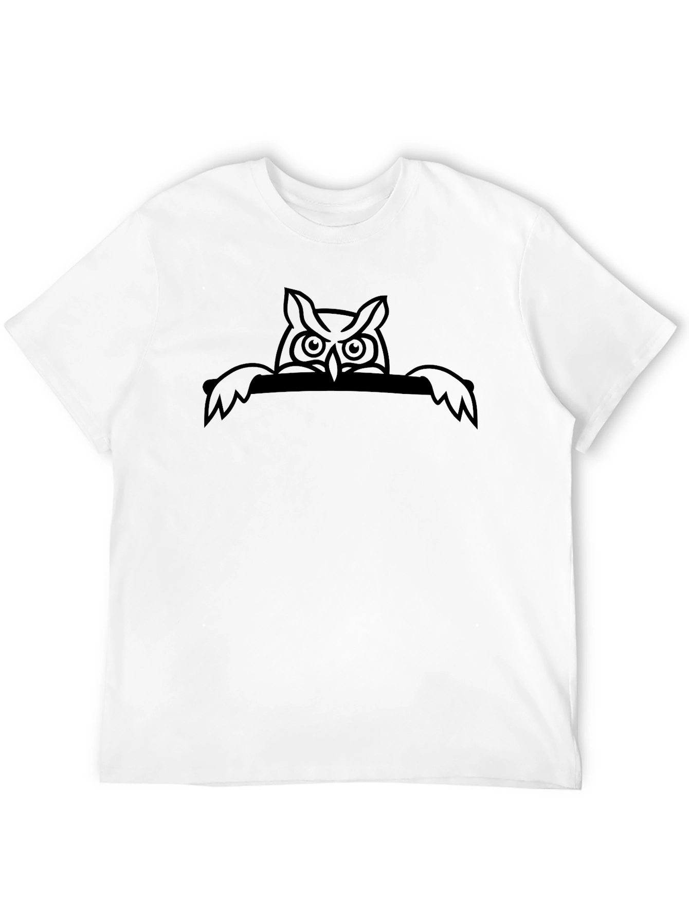 Black Owl Graphic Tee - Cool Bird T-Shirt