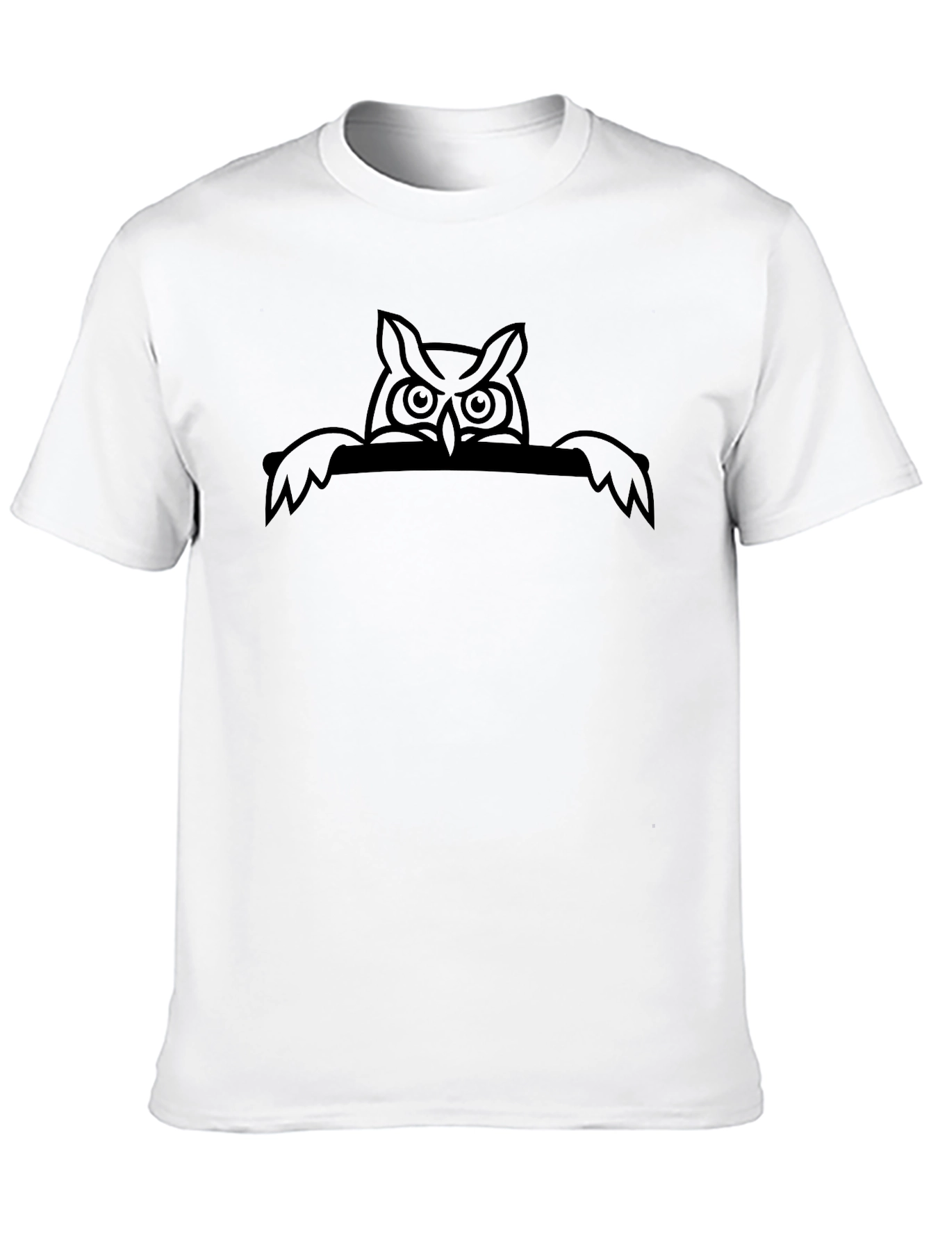 Black Owl Graphic Tee - Cool Bird T-Shirt