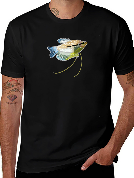 Gourami Fish Graphic Black T-Shirt